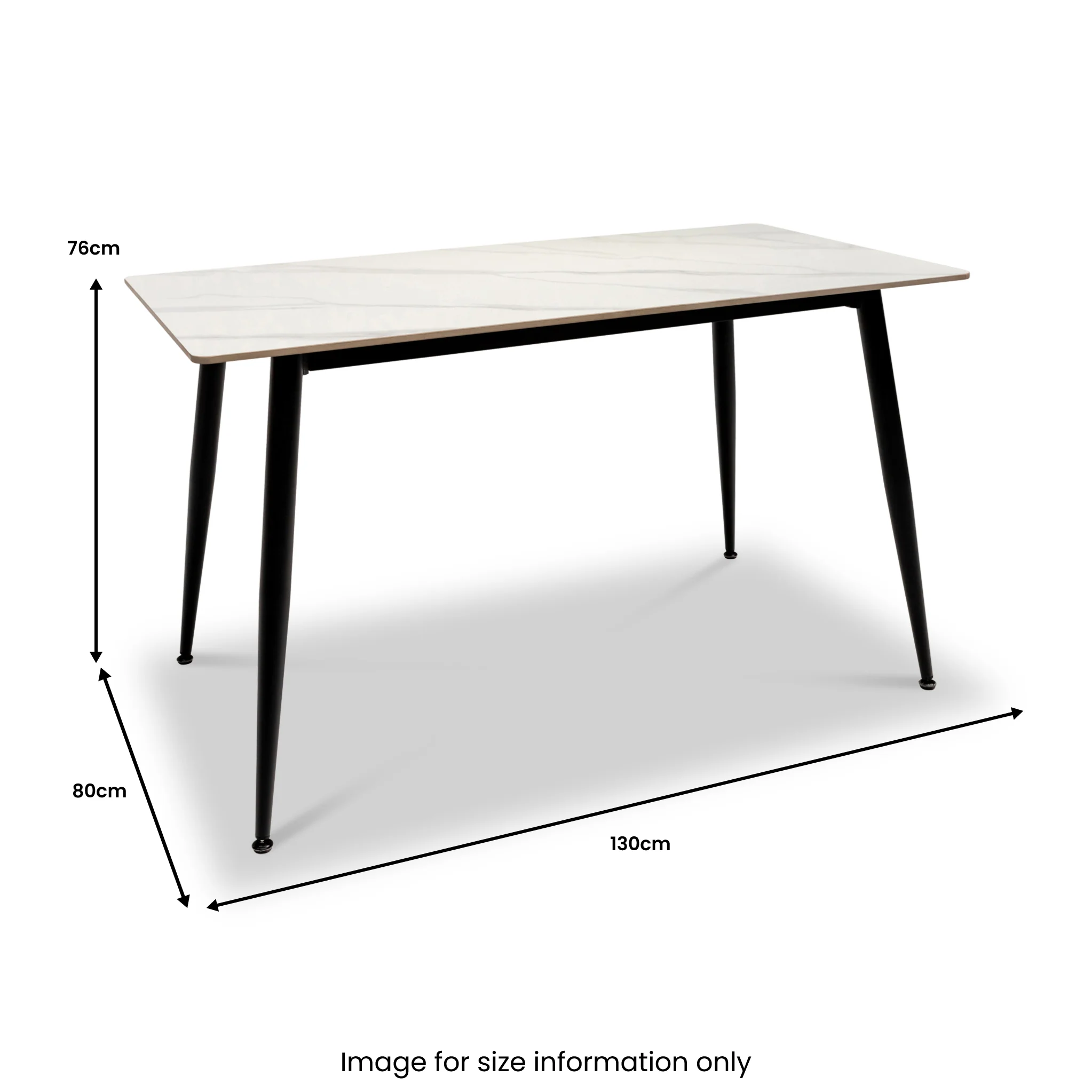 Kadison 130cm Sintered Stone Dining Table - Image 9