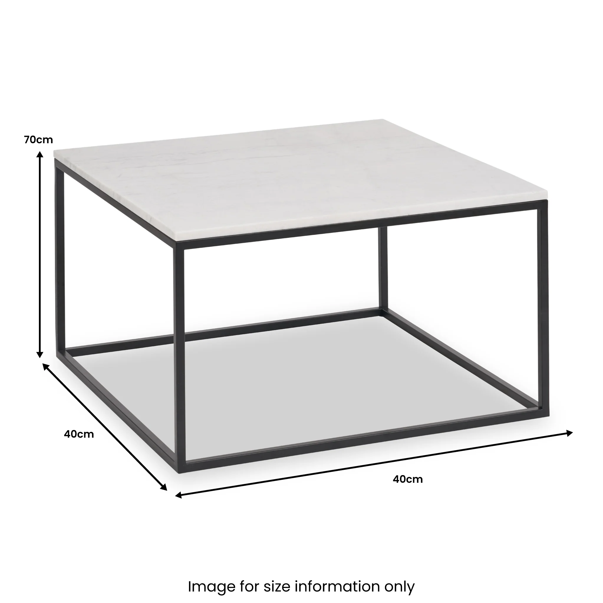Kalani Marble Top Square Coffee Table - Image 8