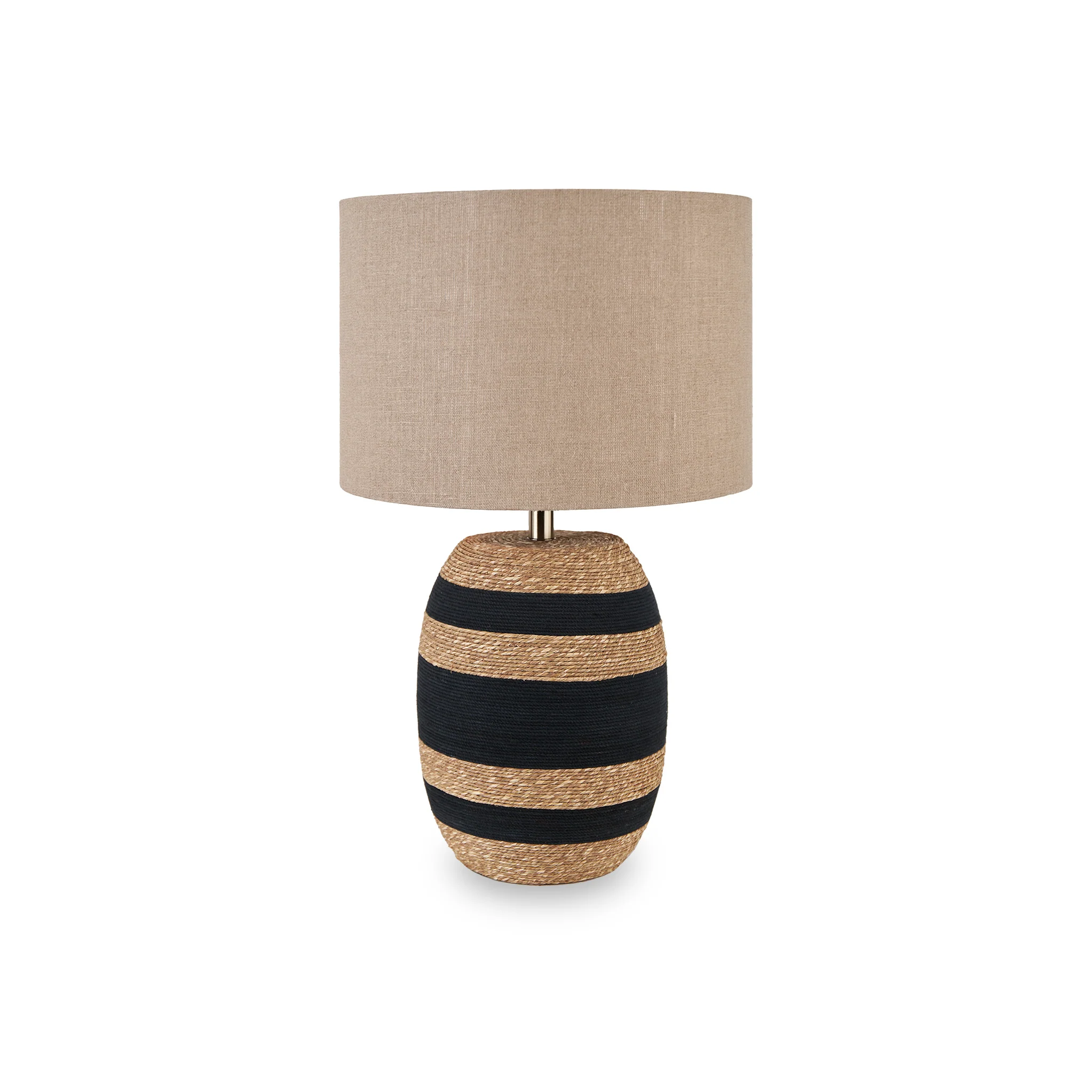 Kalutara Black and Natural Sea Grass Tall Table Lamp - Image 3