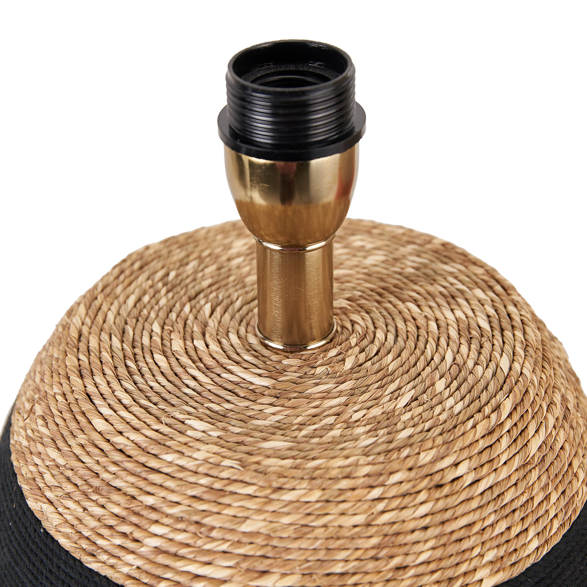 Kalutara Black and Natural Sea Grass Tall Table Lamp - Image 4
