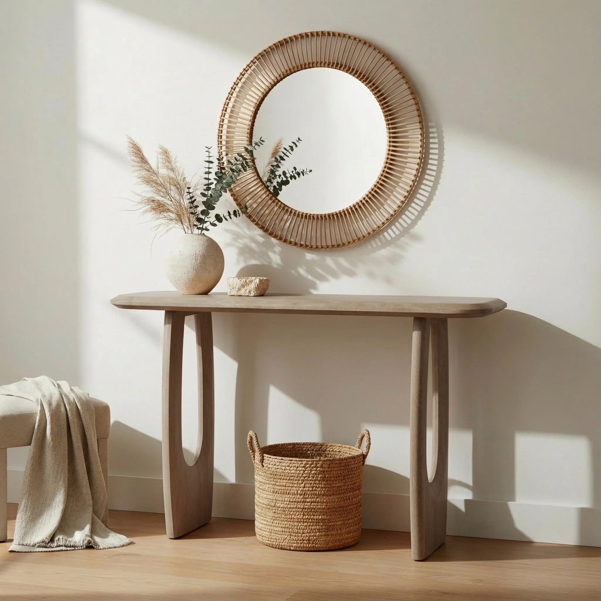 Kanso Mango Wood Console Table - Image 2