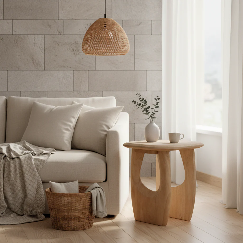 Kanso Mango Wood Lamp Table - Image 2