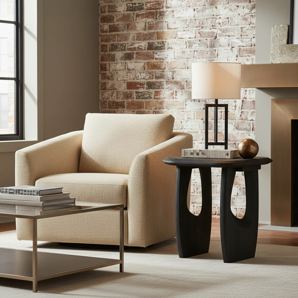 Kanso Mango Wood Lamp Table - Image 6