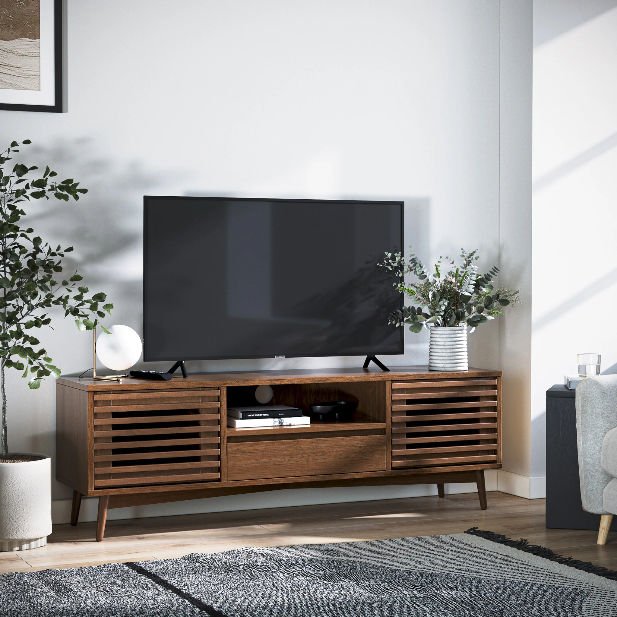 Kari Dark Oak 150cm Wide TV Unit - Image 2