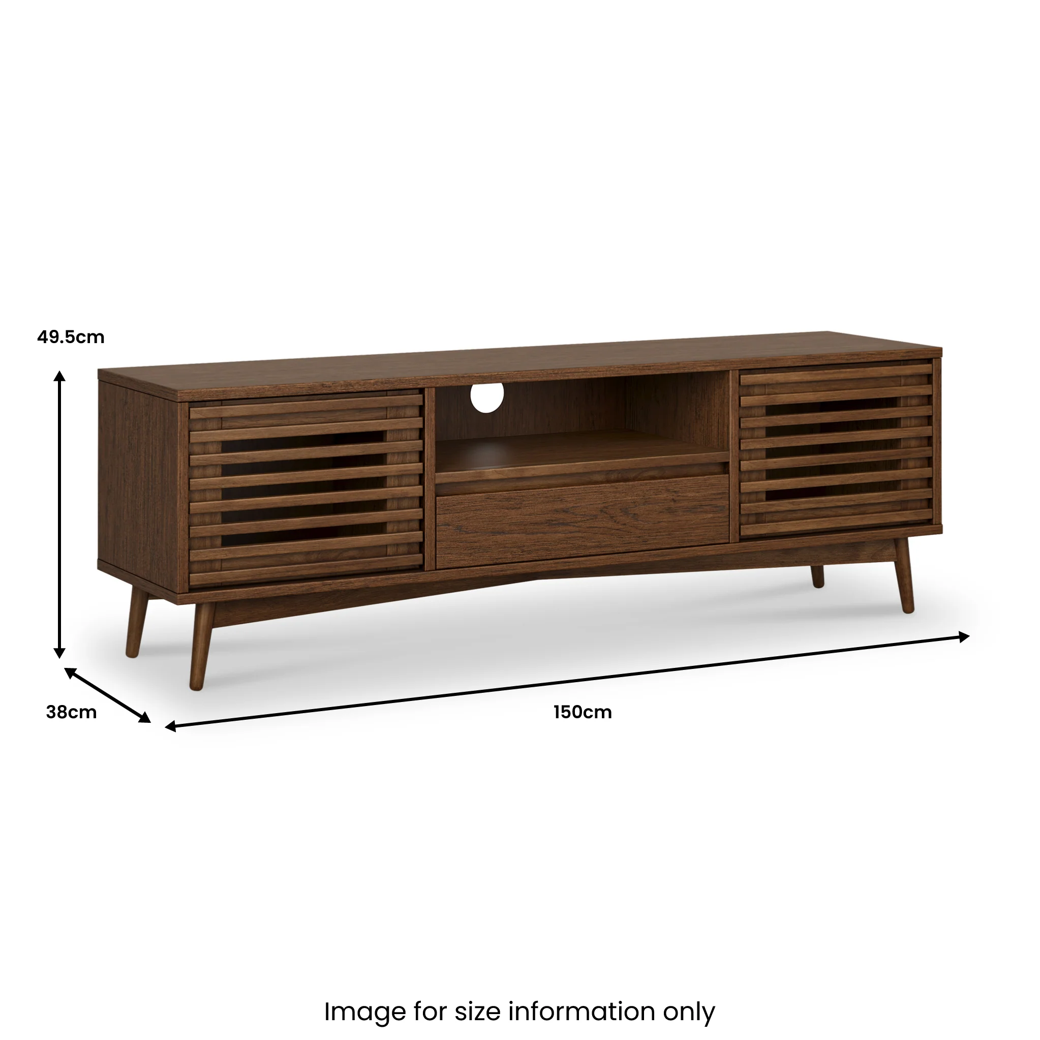 Kari Dark Oak 150cm Wide TV Unit - Image 8