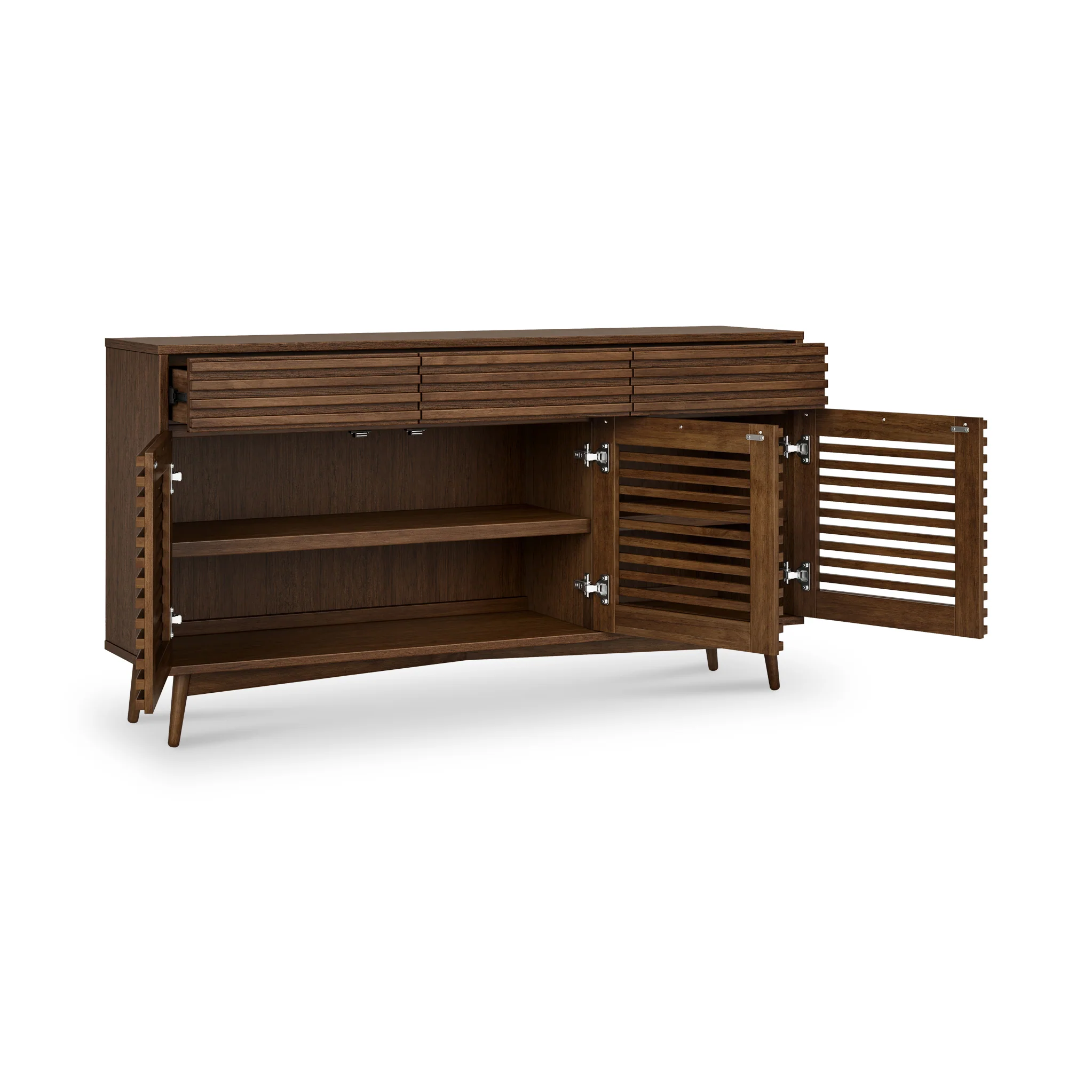 Kari Dark Oak 3 Door 3 Drawer Sideboard - Image 4