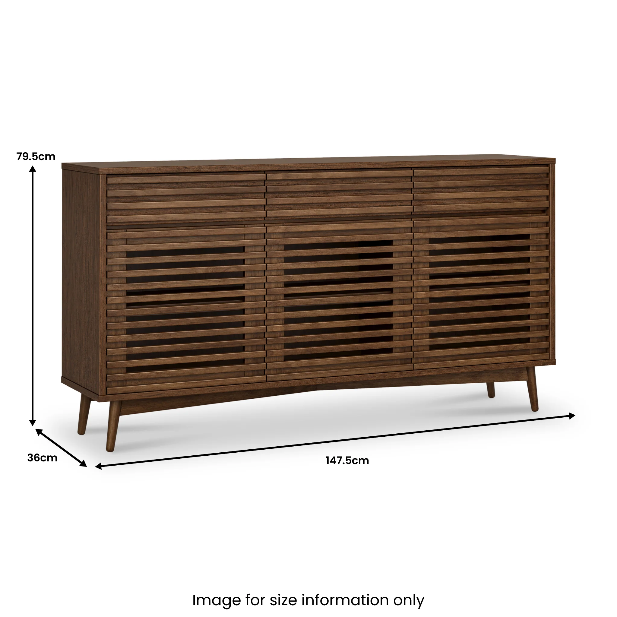 Kari Dark Oak 3 Door 3 Drawer Sideboard - Image 9