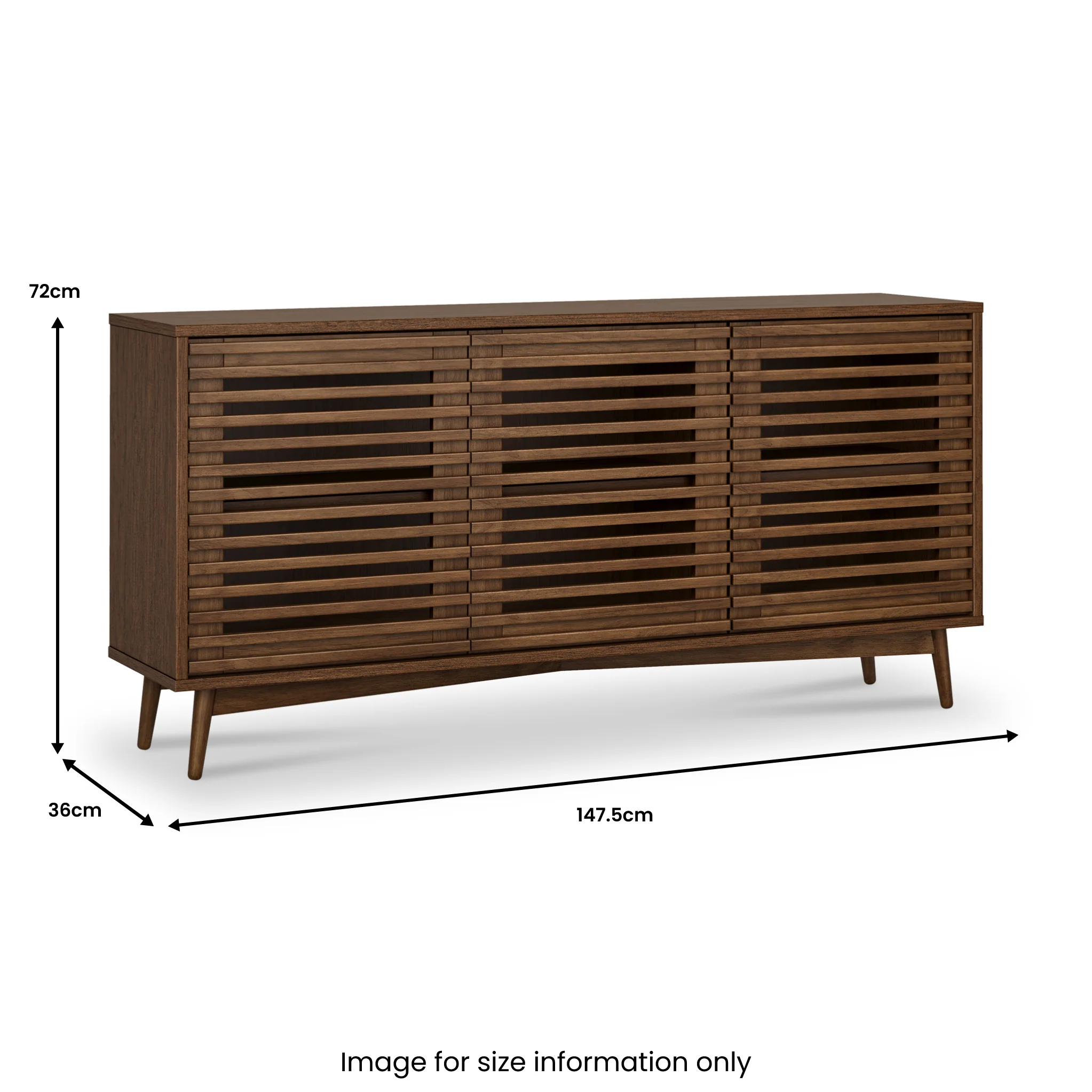 Kari Dark Oak 3 Door Sideboard - Image 7