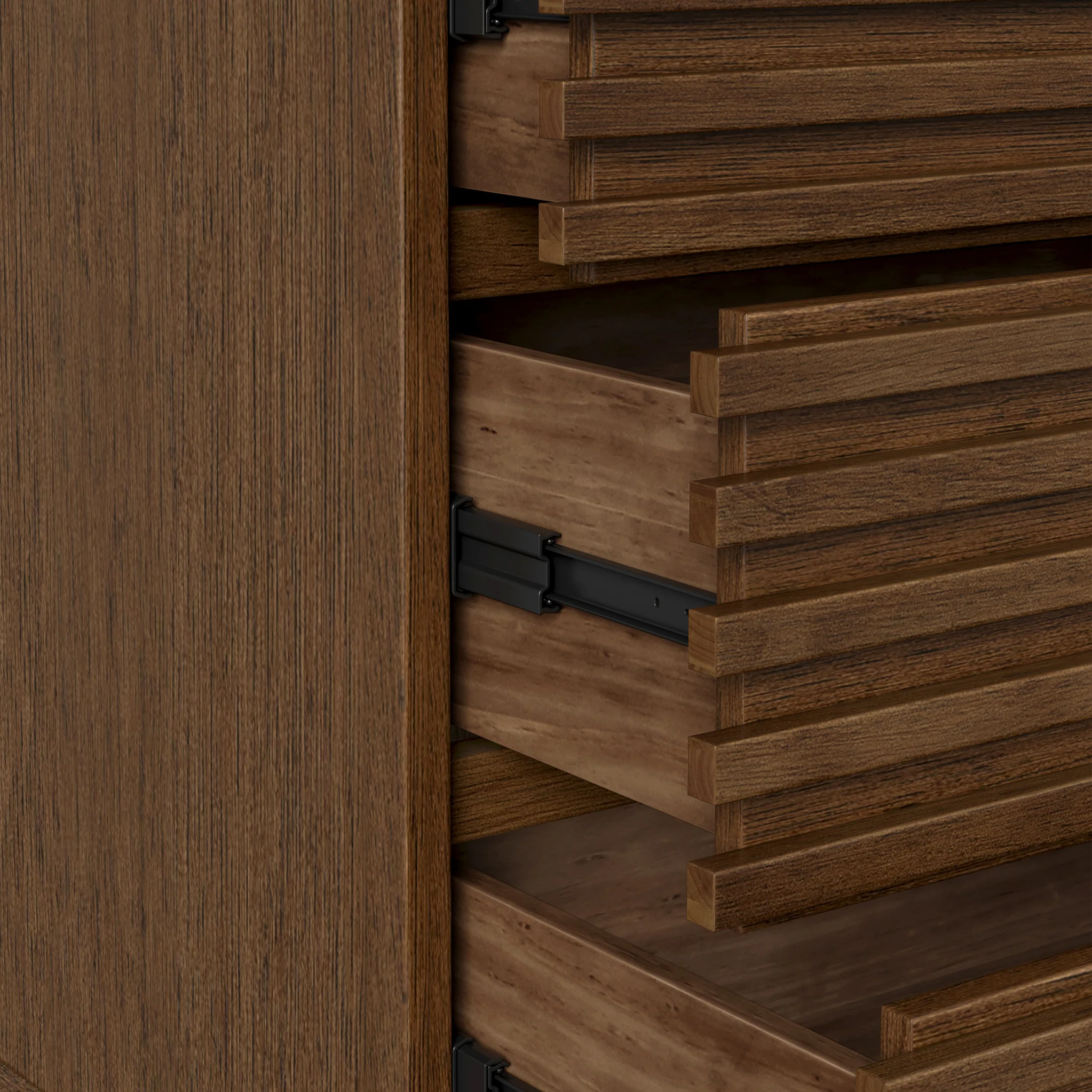 Kari Dark Oak 6 Drawer Chest - Image 6