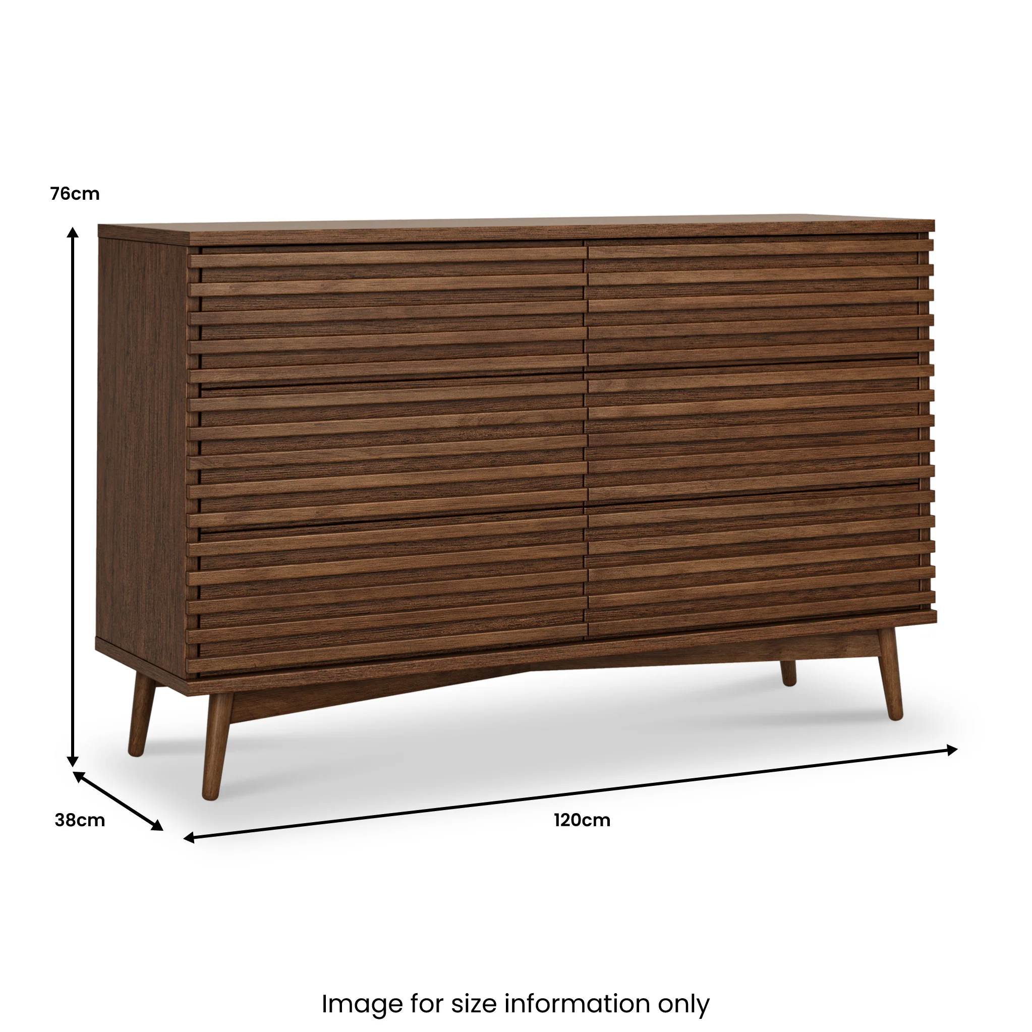 Kari Dark Oak 6 Drawer Chest - Image 8
