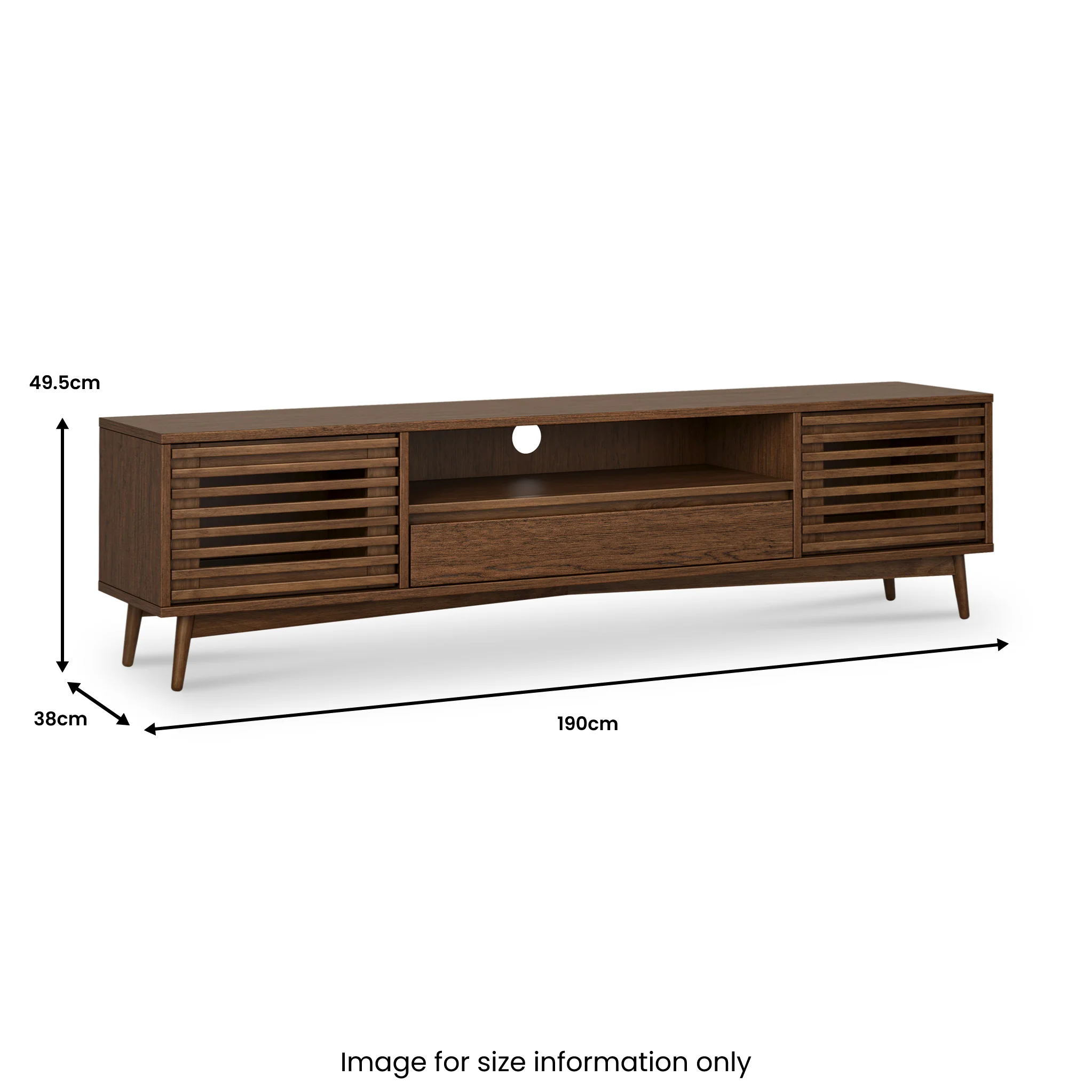 Kari Dark Oak Extra Wide 190cm TV Unit - Image 8