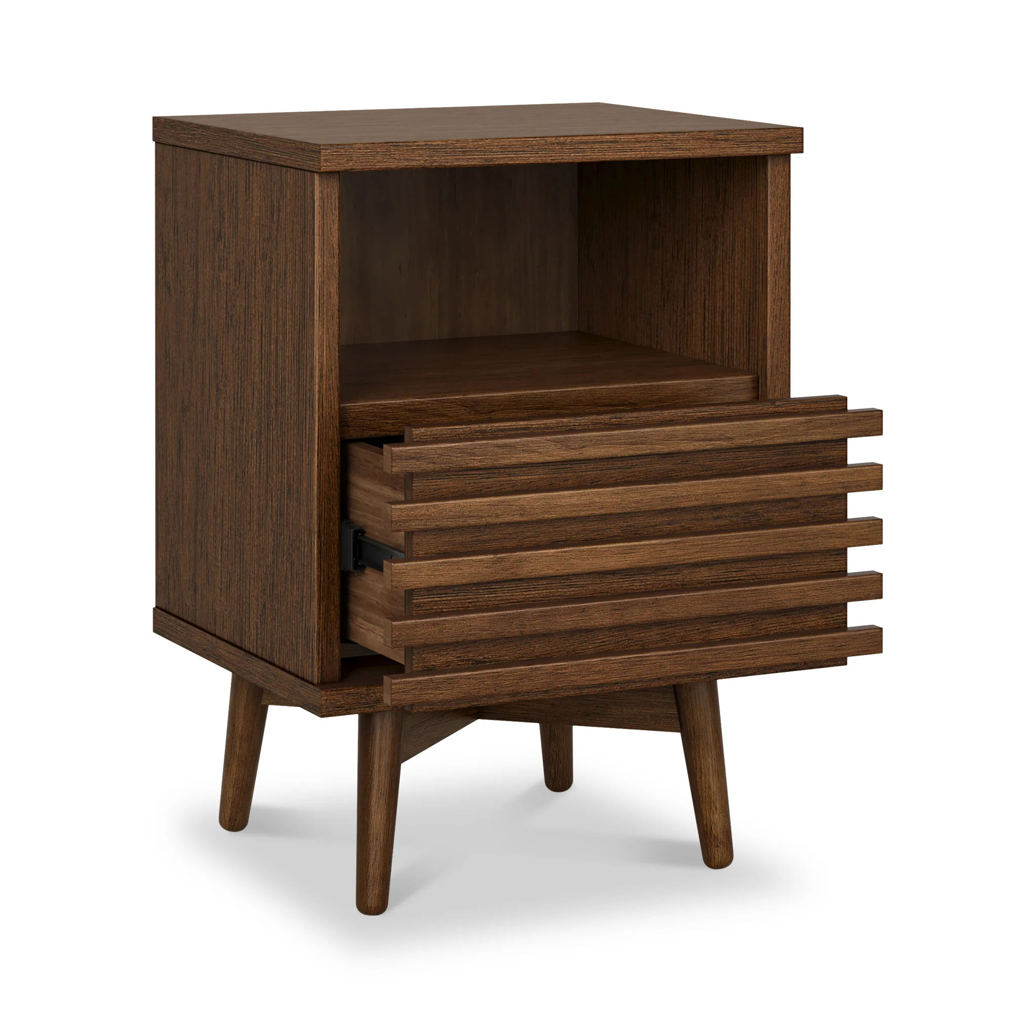 Kari Dark Oak Slim Bedside Table - Image 4