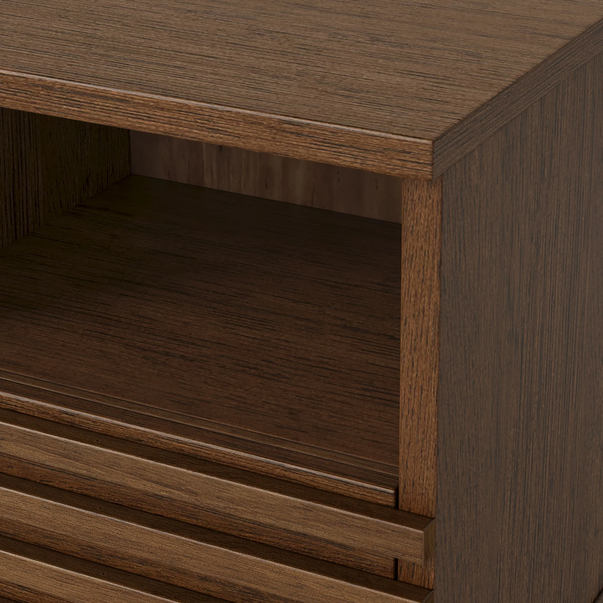 Kari Dark Oak Slim Bedside Table - Image 5