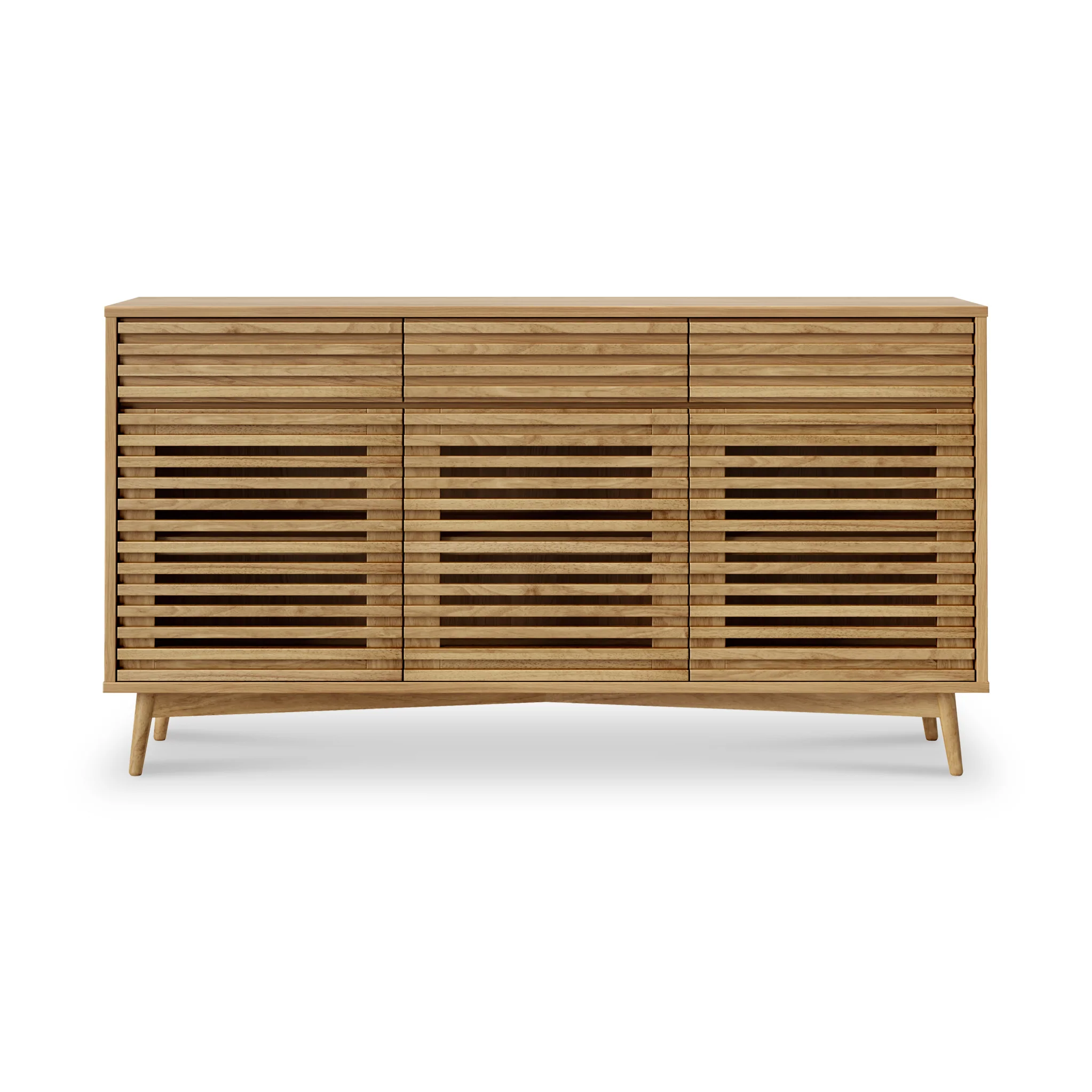 Kari Light Oak 3 Door 3 Drawer Sideboard - Image 3