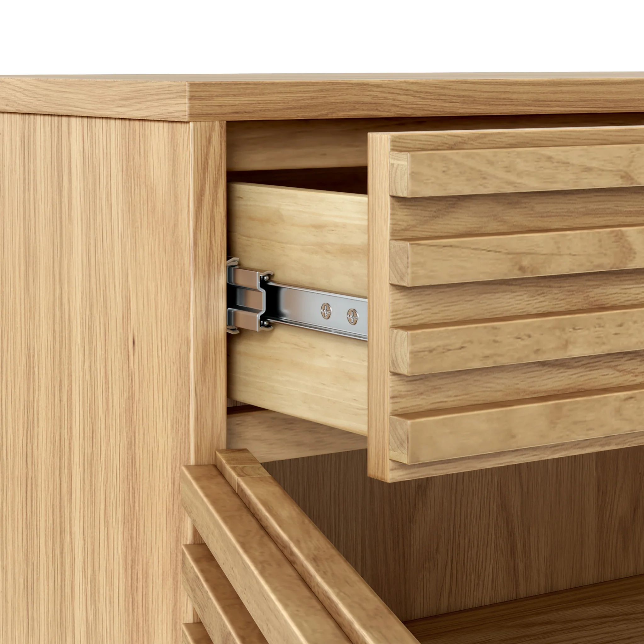 Kari Light Oak 3 Door 3 Drawer Sideboard - Image 5