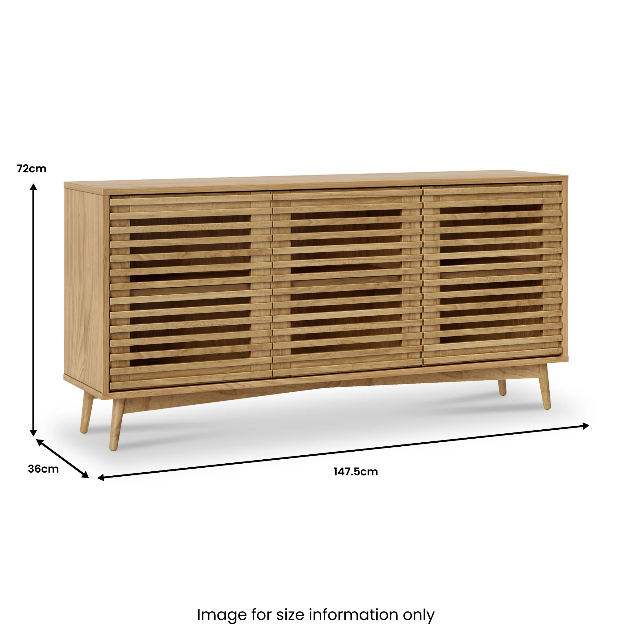 Kari Light Oak 3 Door Sideboard - Image 7