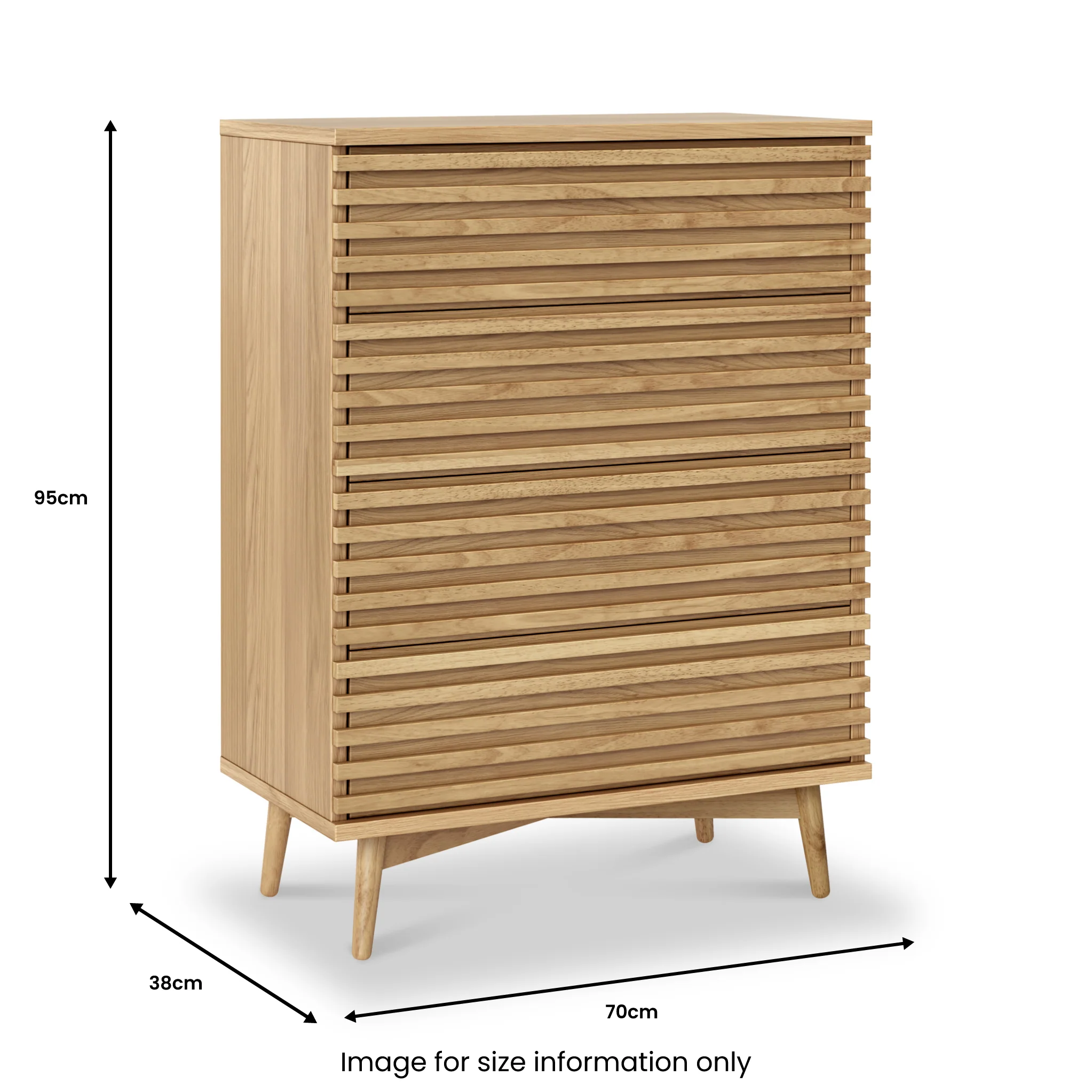 Kari Light Oak 4 Drawer Chest - Image 8