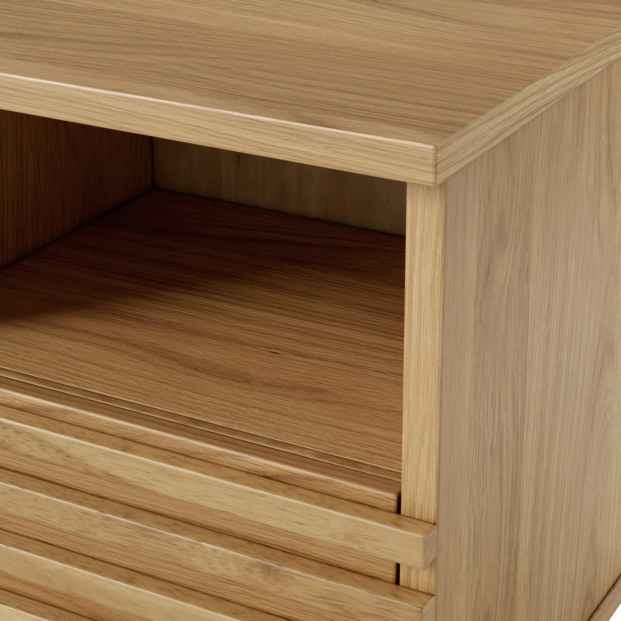 Kari Light Oak Slim Bedside Table - Image 5