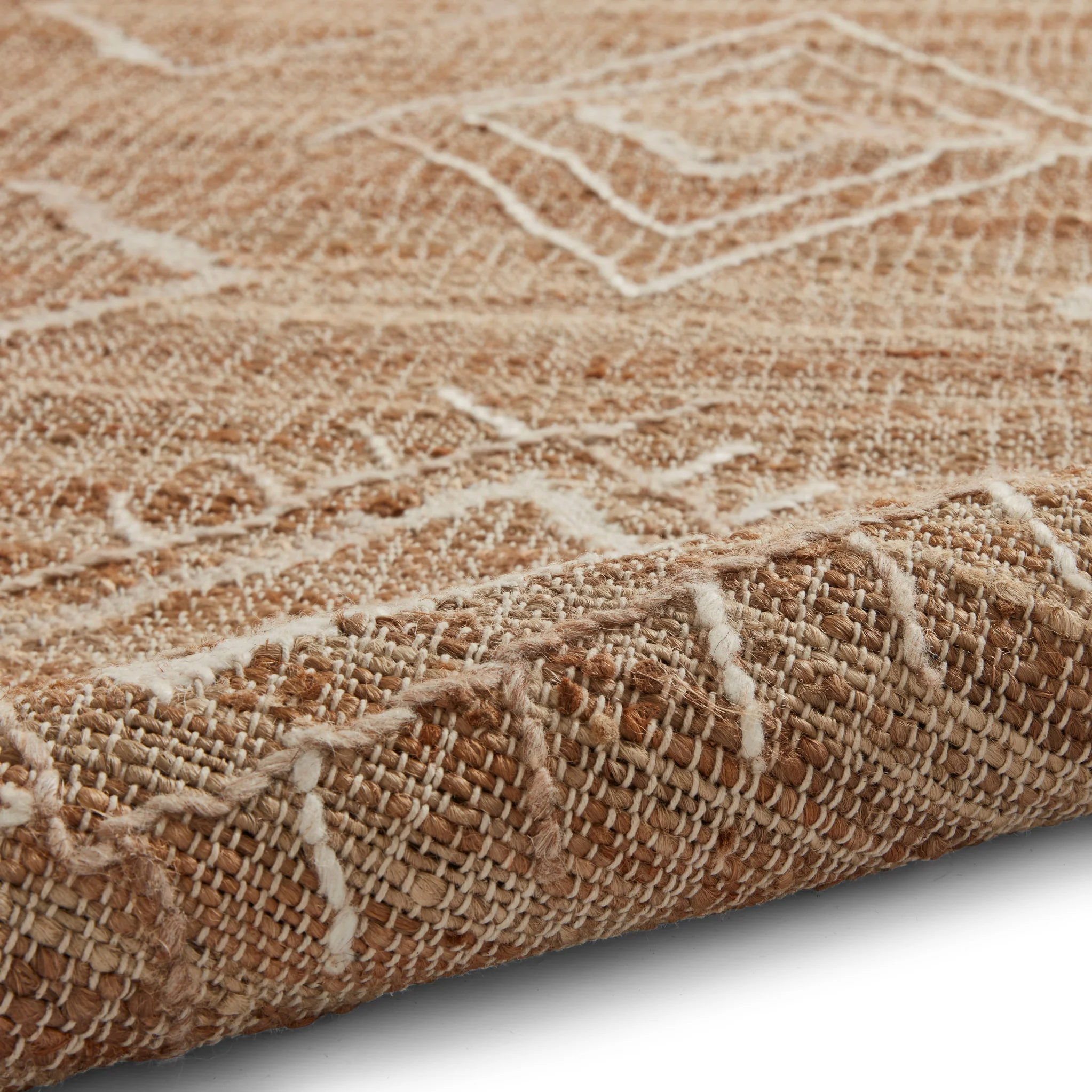 Karin Natural Diamond Patterned Jute Rug - Image 4