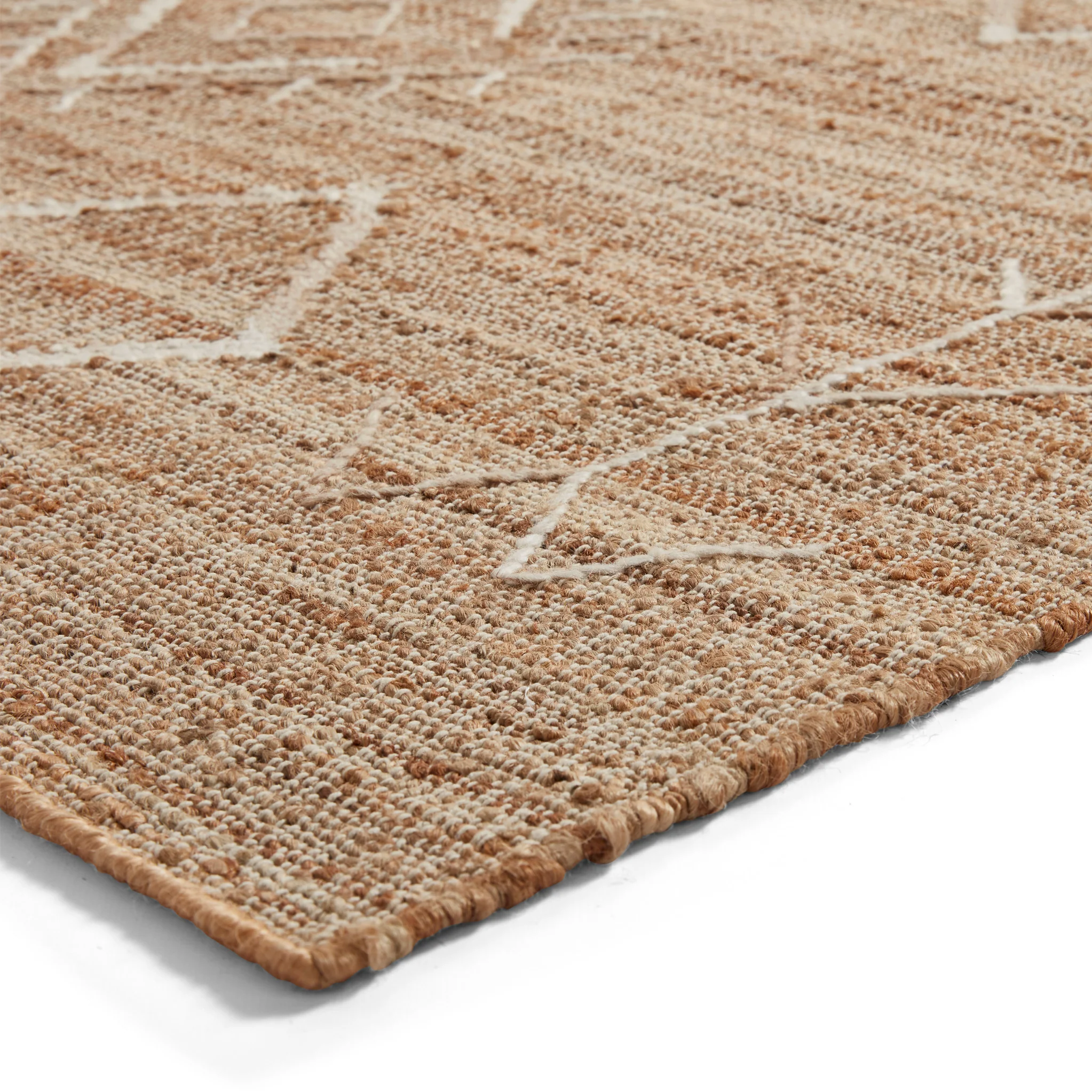 Karin Natural Diamond Patterned Jute Rug - Image 5