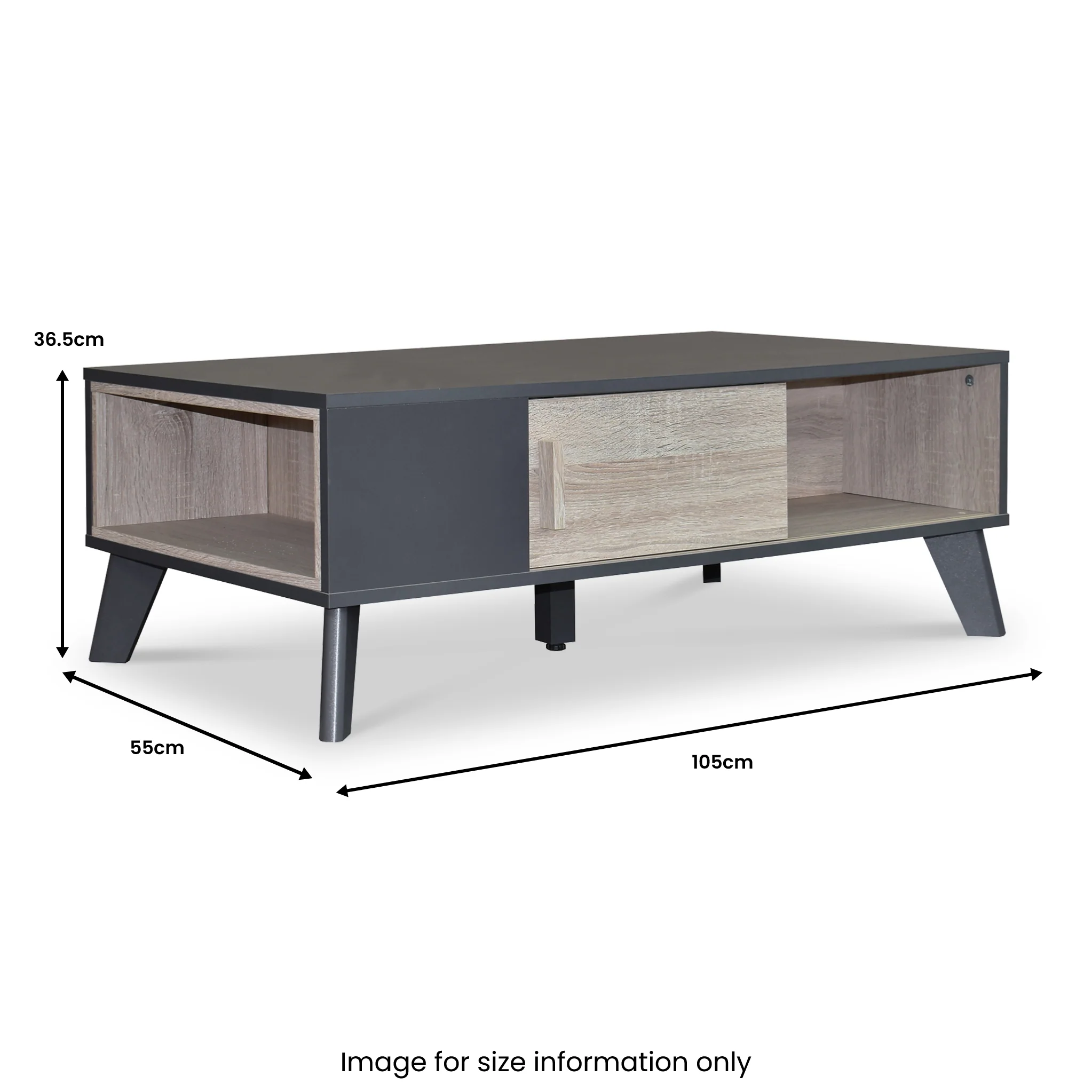 Kelso Grey & Oak Coffee Table - Image 6