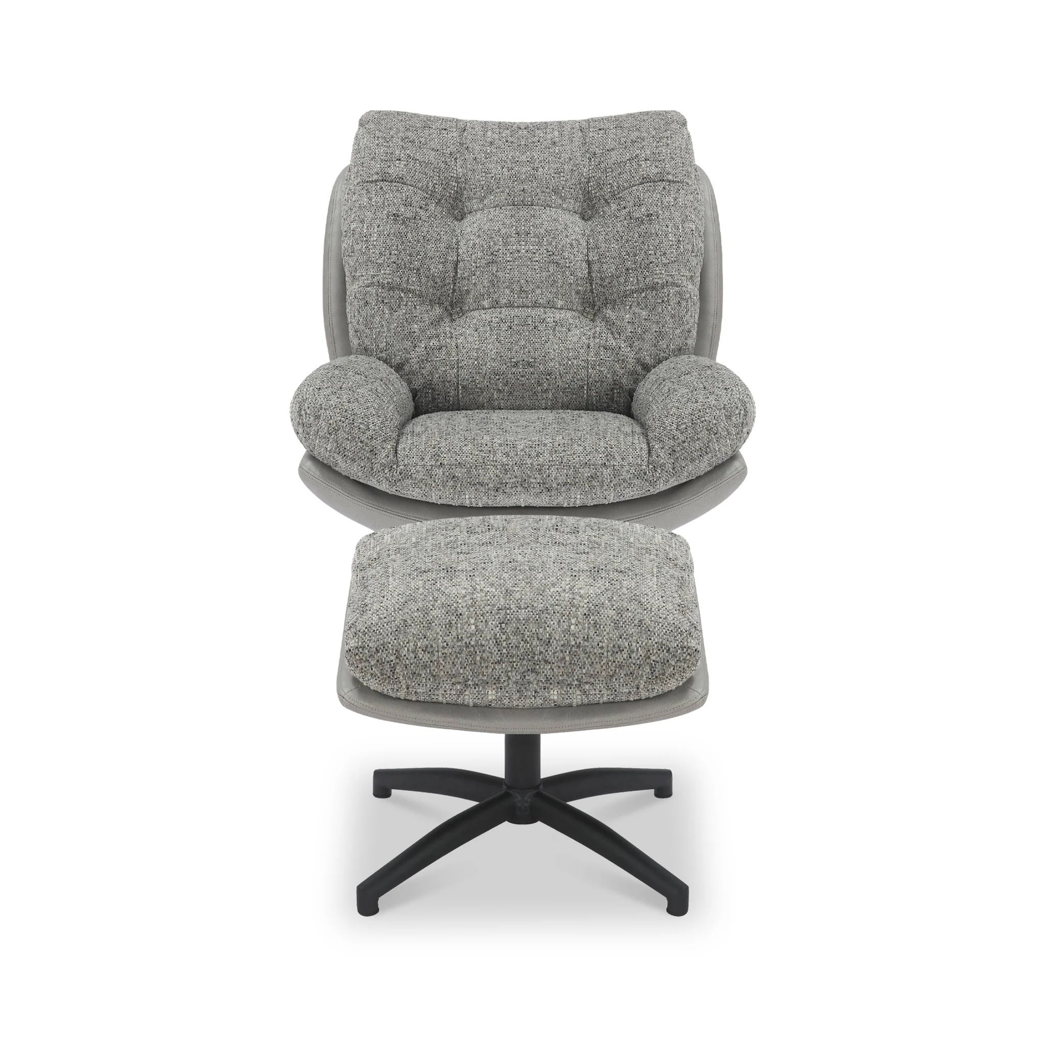 Kelso Lounge Accent Chair with Footstool - Image 3