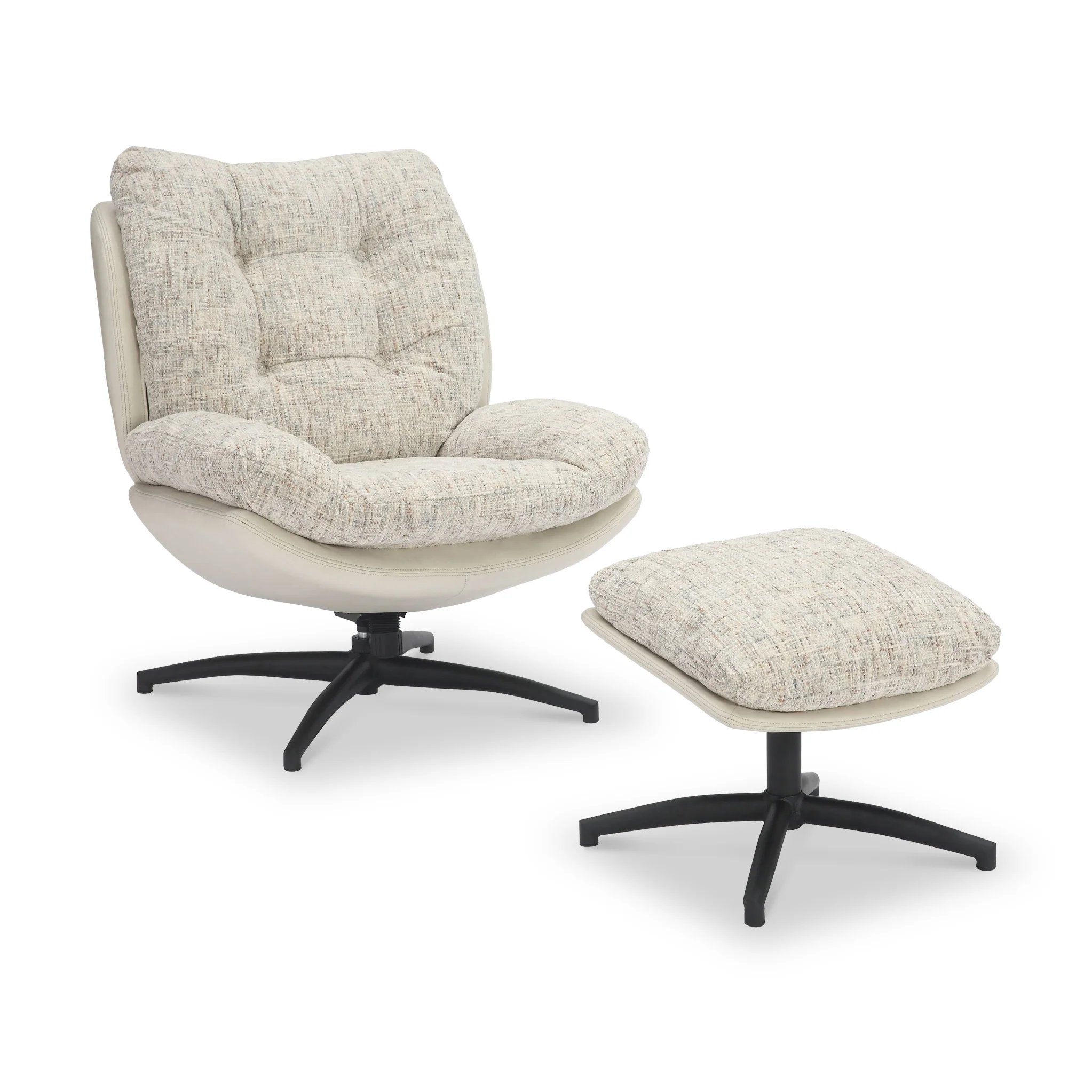 Kelso Lounge Accent Chair with Footstool - Image 8