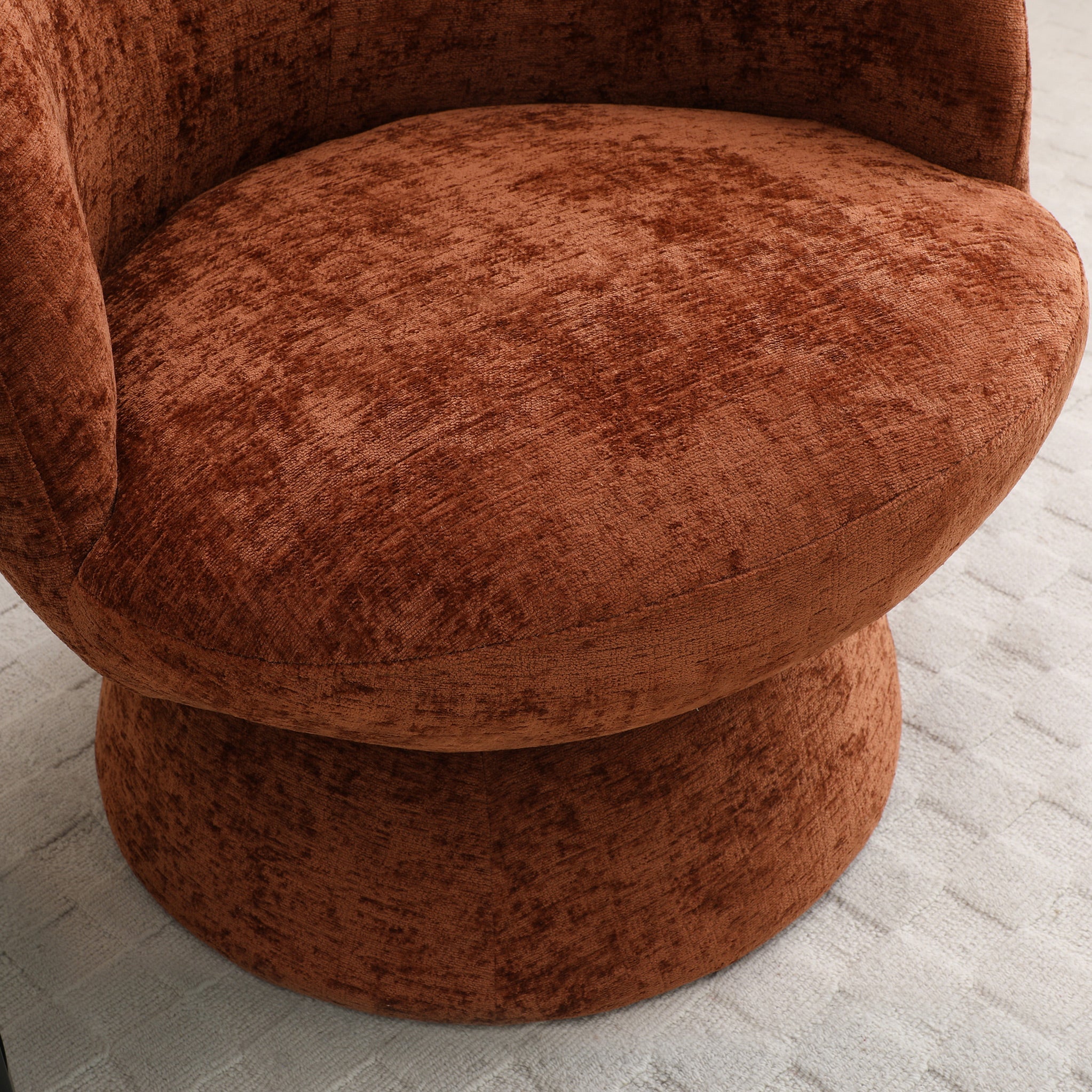 Kendal Woven Chenille Tulip Swivel Chair - Image 13