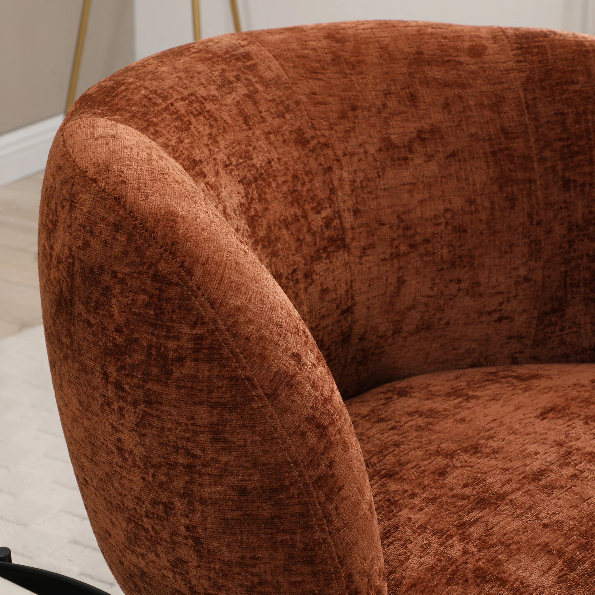 Kendal Woven Chenille Tulip Swivel Chair - Image 14