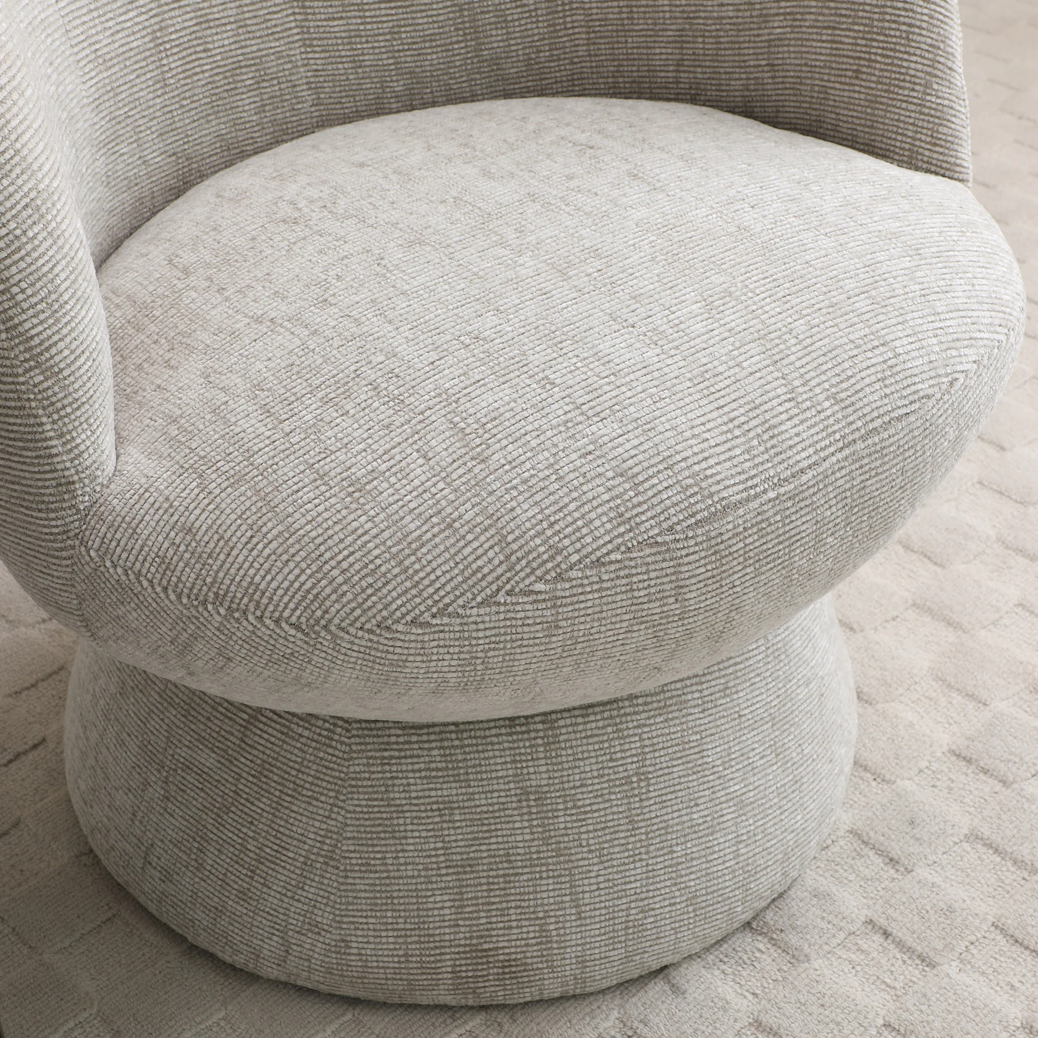 Kendal Woven Chenille Tulip Swivel Chair - Image 20