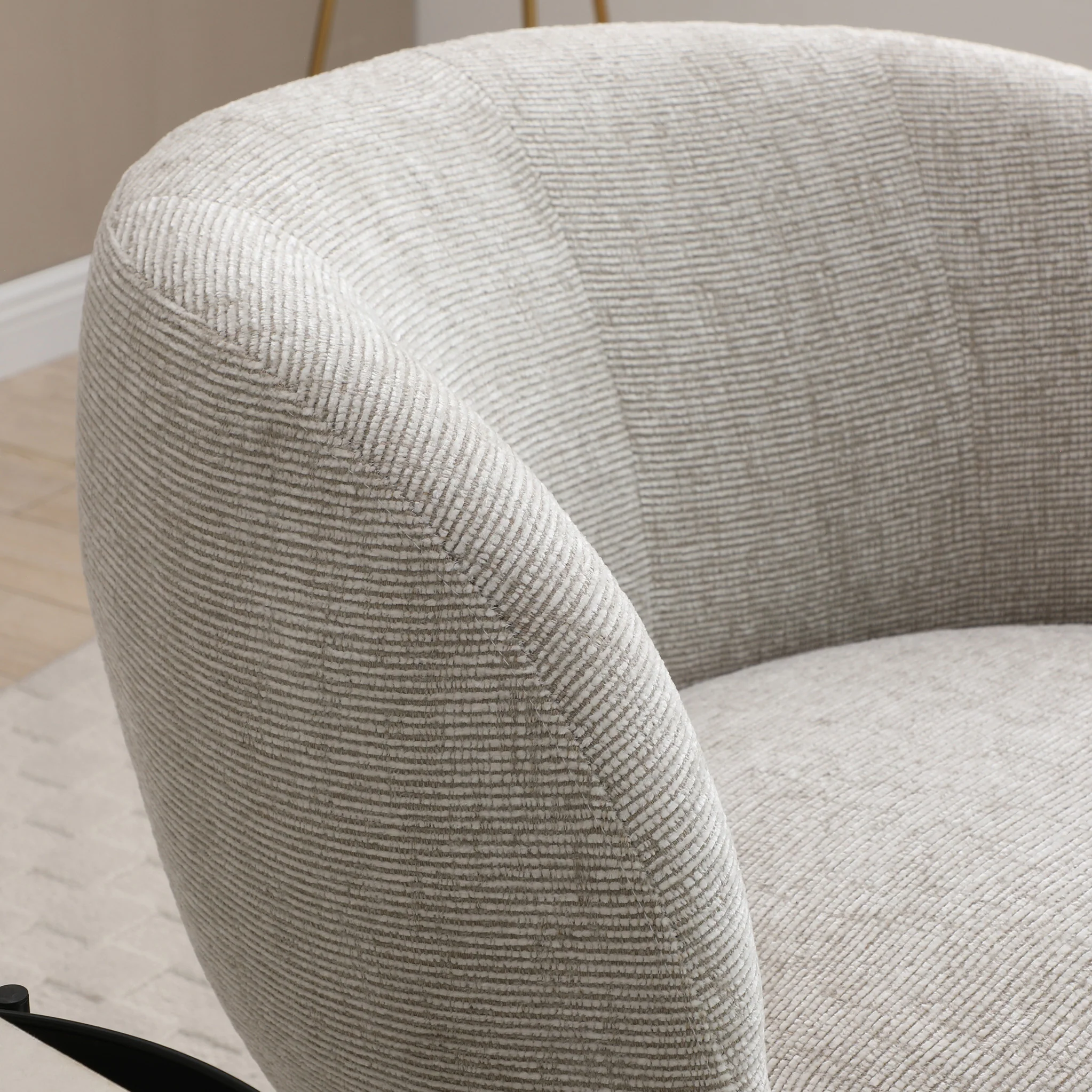Kendal Woven Chenille Tulip Swivel Chair - Image 21