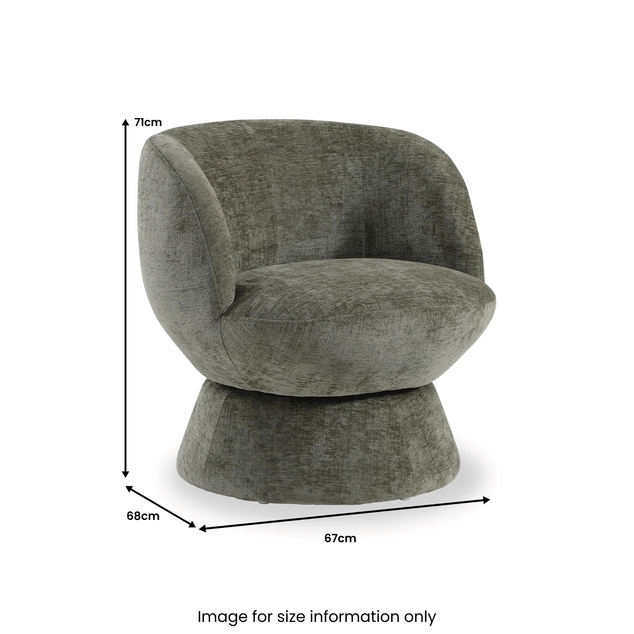 Kendal Woven Chenille Tulip Swivel Chair - Image 22
