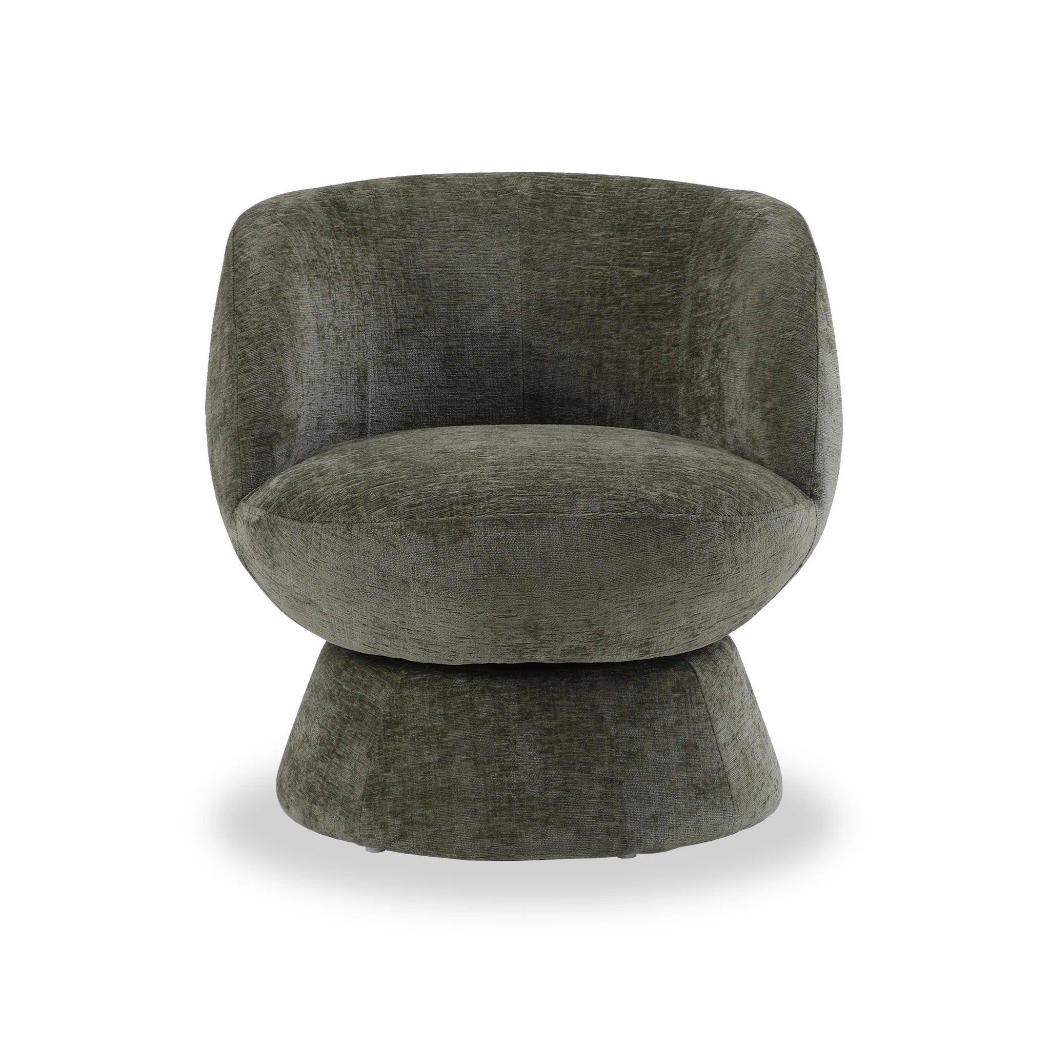 Kendal Woven Chenille Tulip Swivel Chair - Image 3