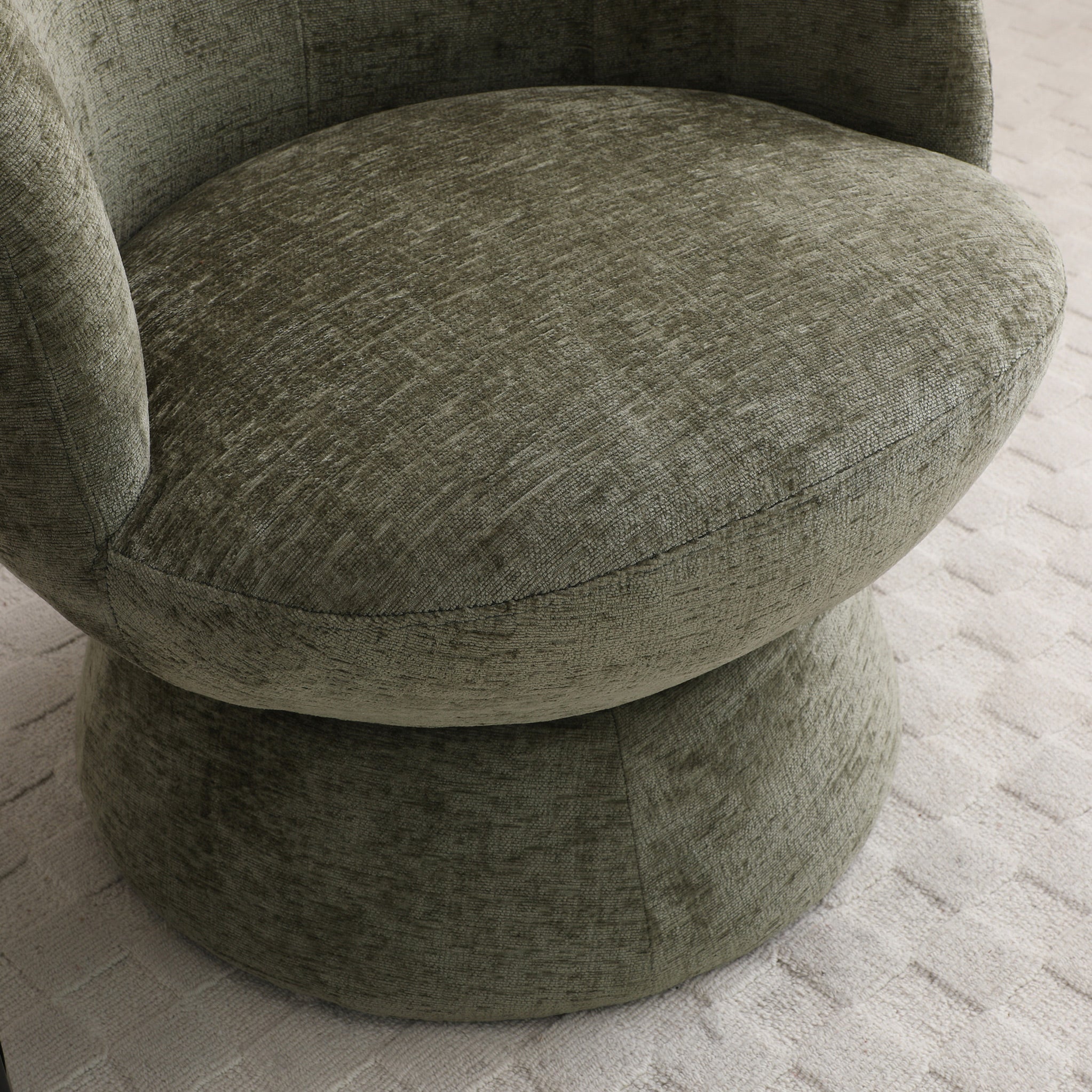 Kendal Woven Chenille Tulip Swivel Chair - Image 6