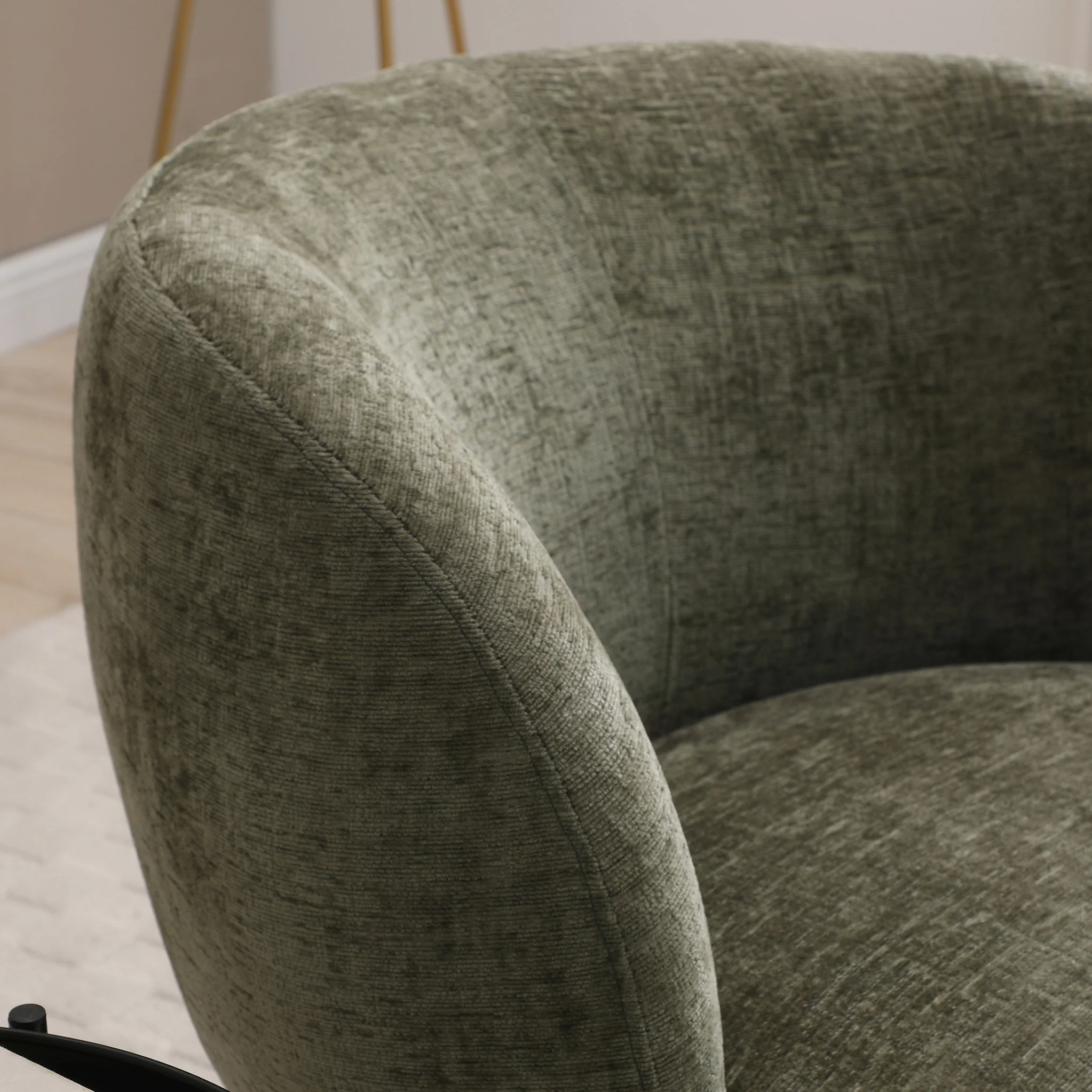 Kendal Woven Chenille Tulip Swivel Chair - Image 7
