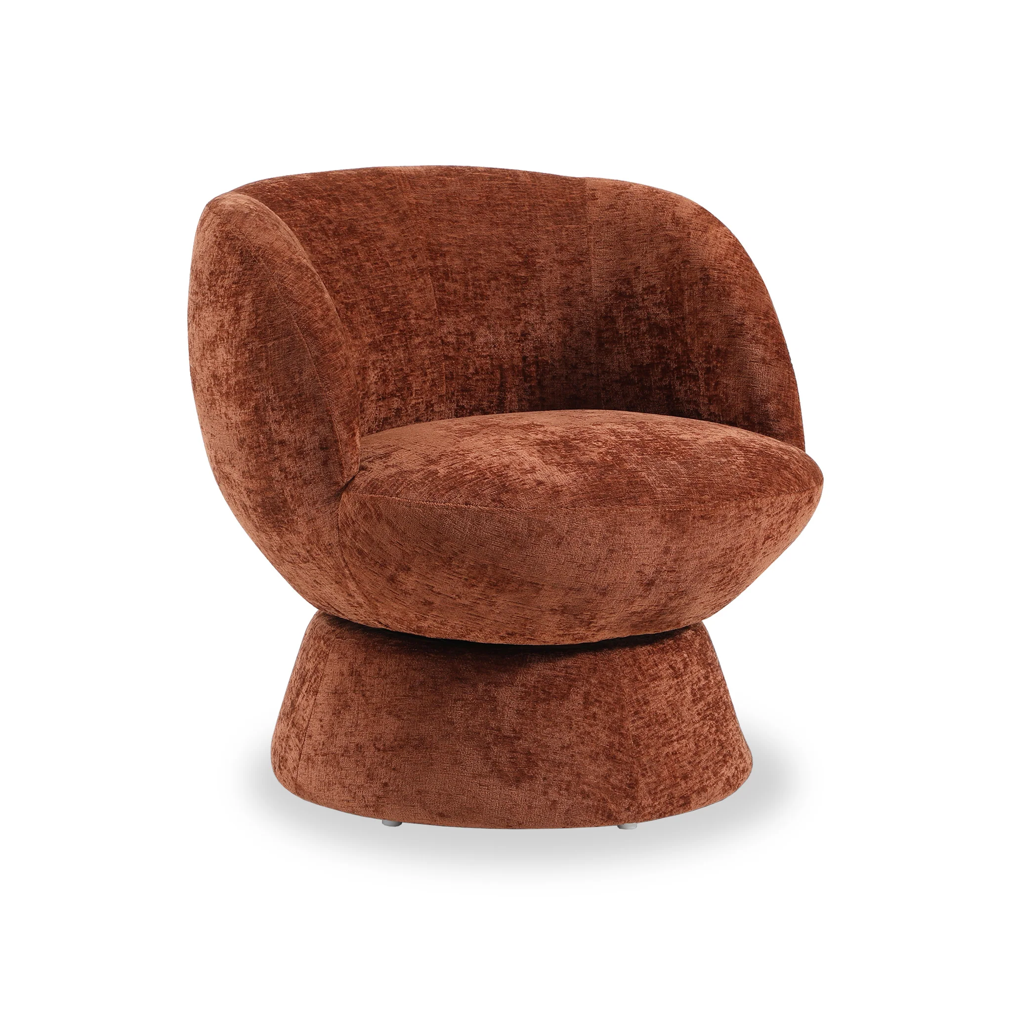 Kendal Woven Chenille Tulip Swivel Chair - Image 8