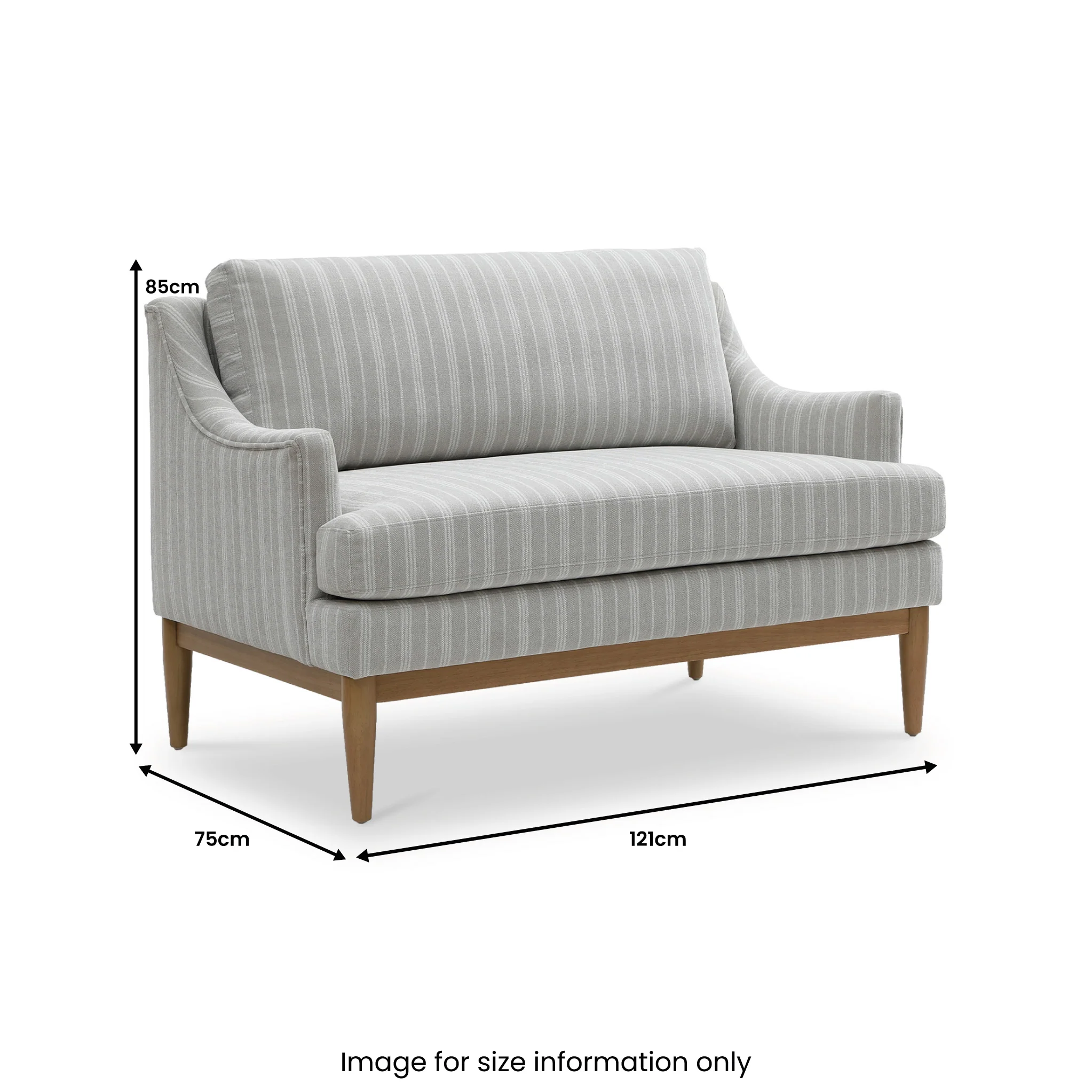 Kendrick Chenille 2 Seater Stripe Sofa - Image 10