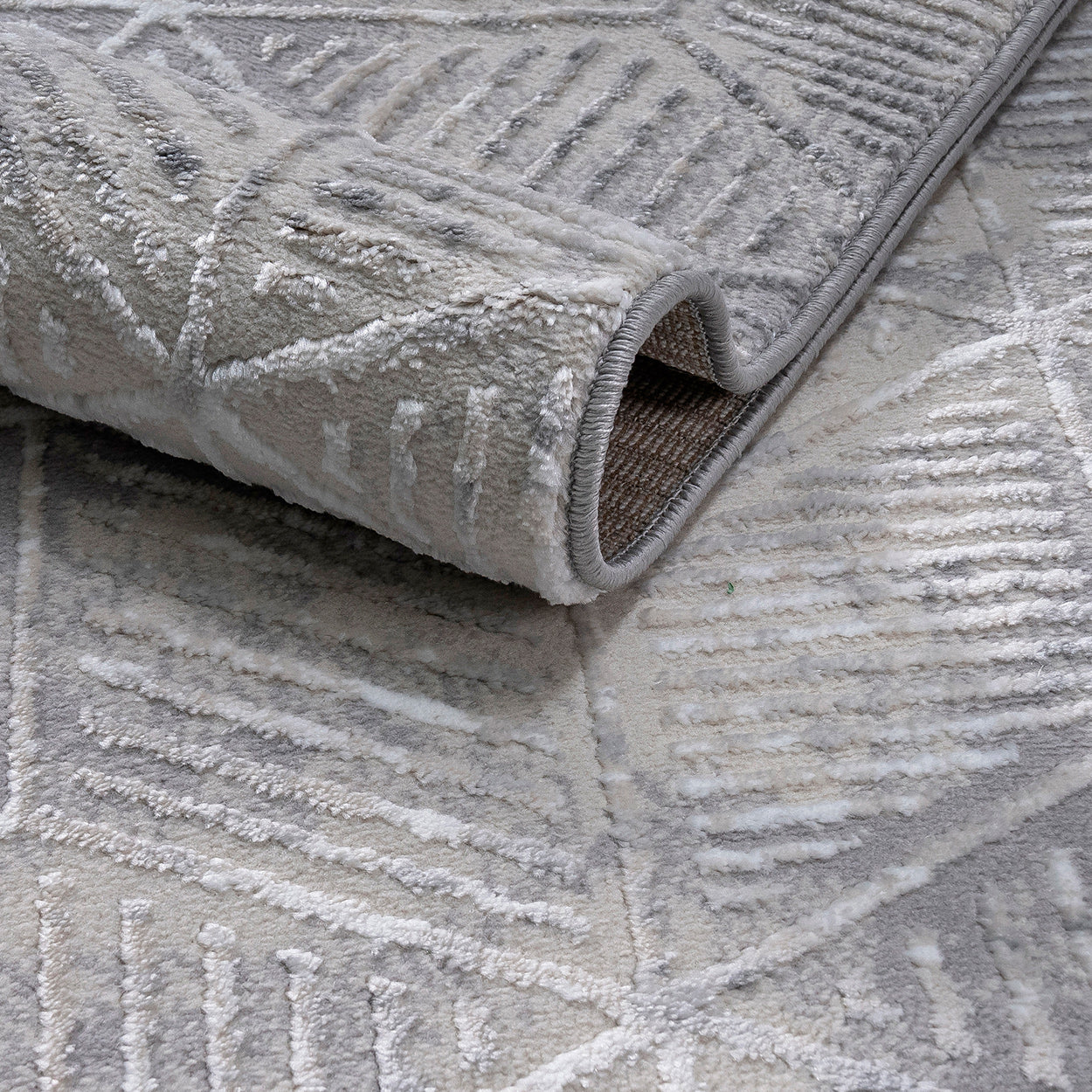 Kendrick Soft Textured Geometric Design Rug - Image 5
