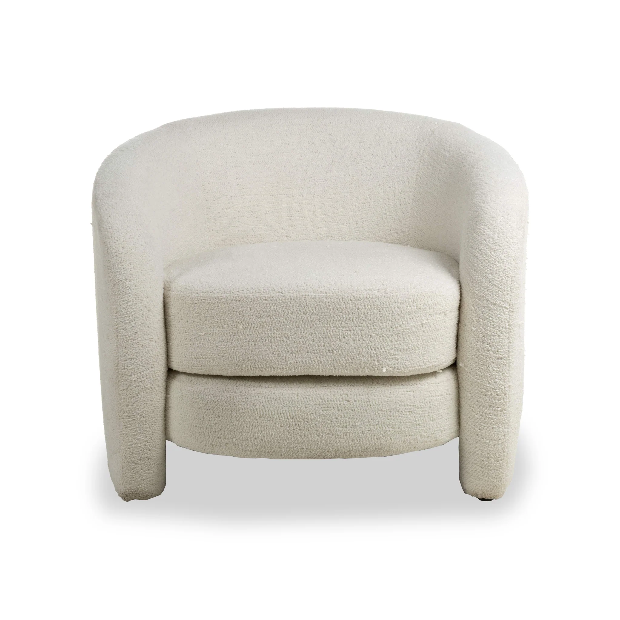 Kendry White Boucle Tub Chair - Image 3