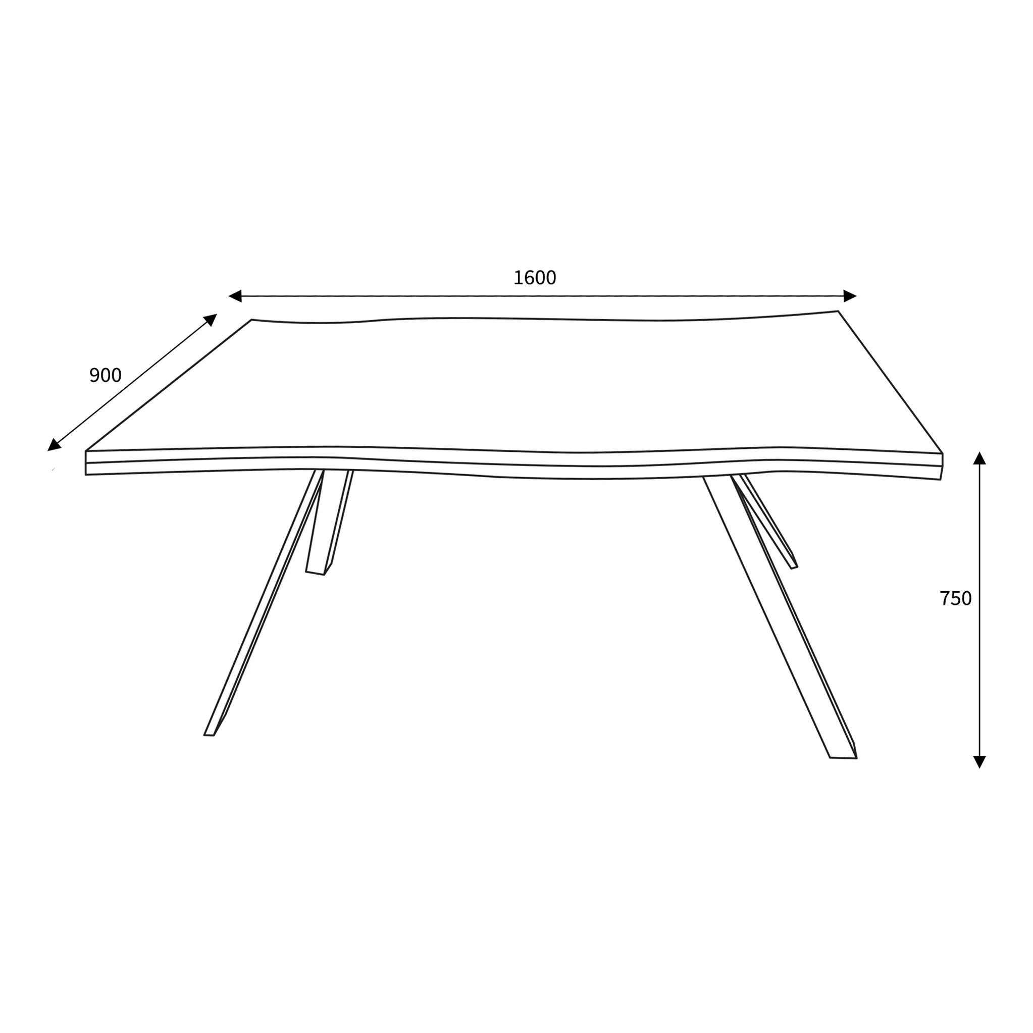 Kenwyn 160cm Curved Dining Table - Image 9