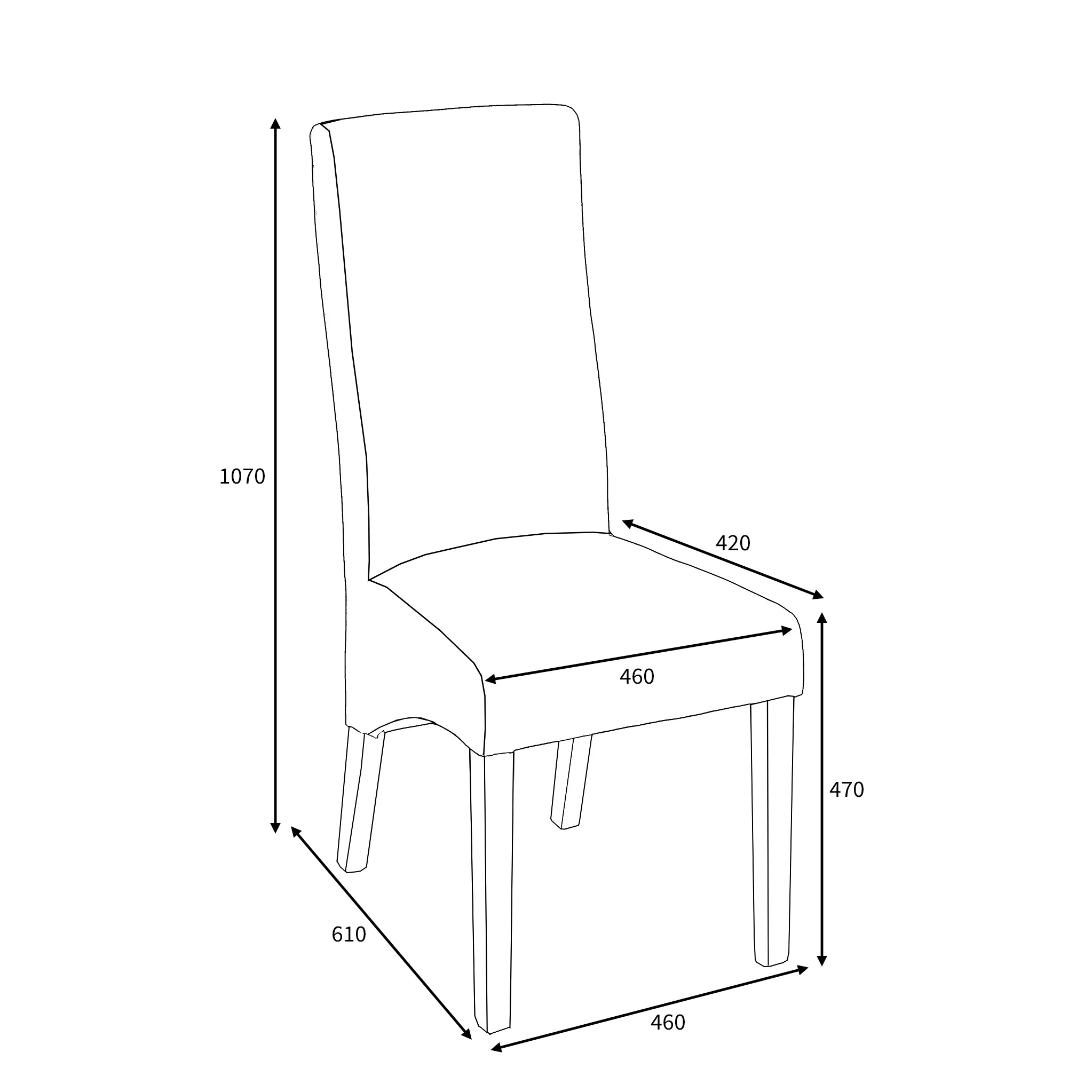 Keran Tweed Dining Chair - Image 9