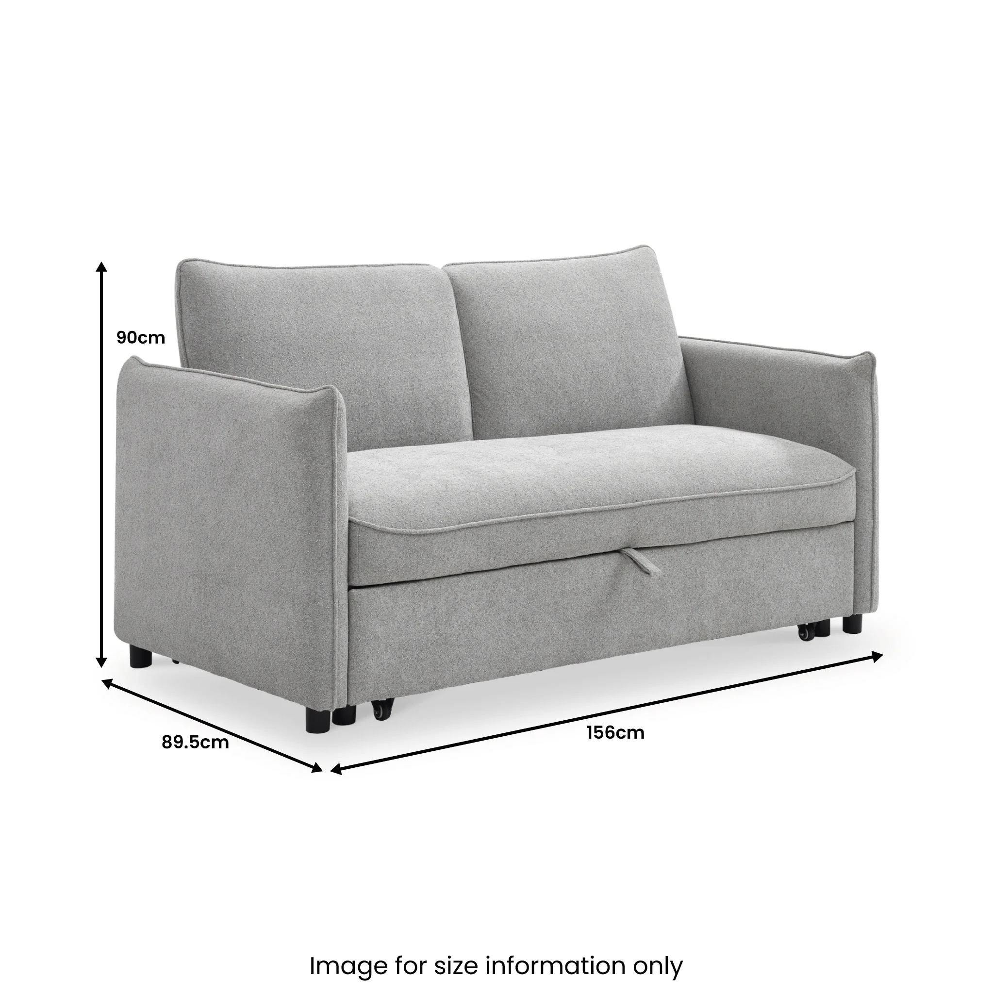 Keya Boucle Pop Up 2 Seater Sofa Bed - Image 9