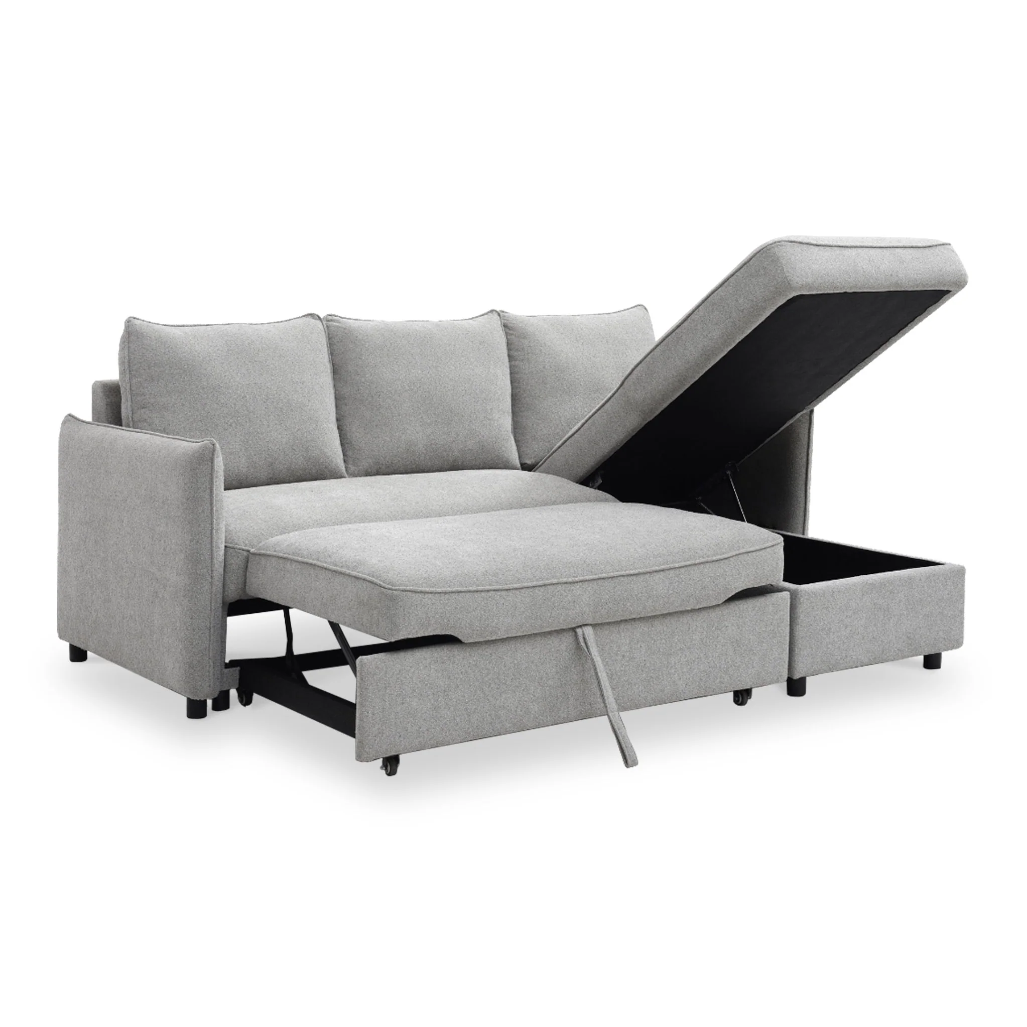 Keya Boucle Pop Up Chaise Sofa Bed - Image 5