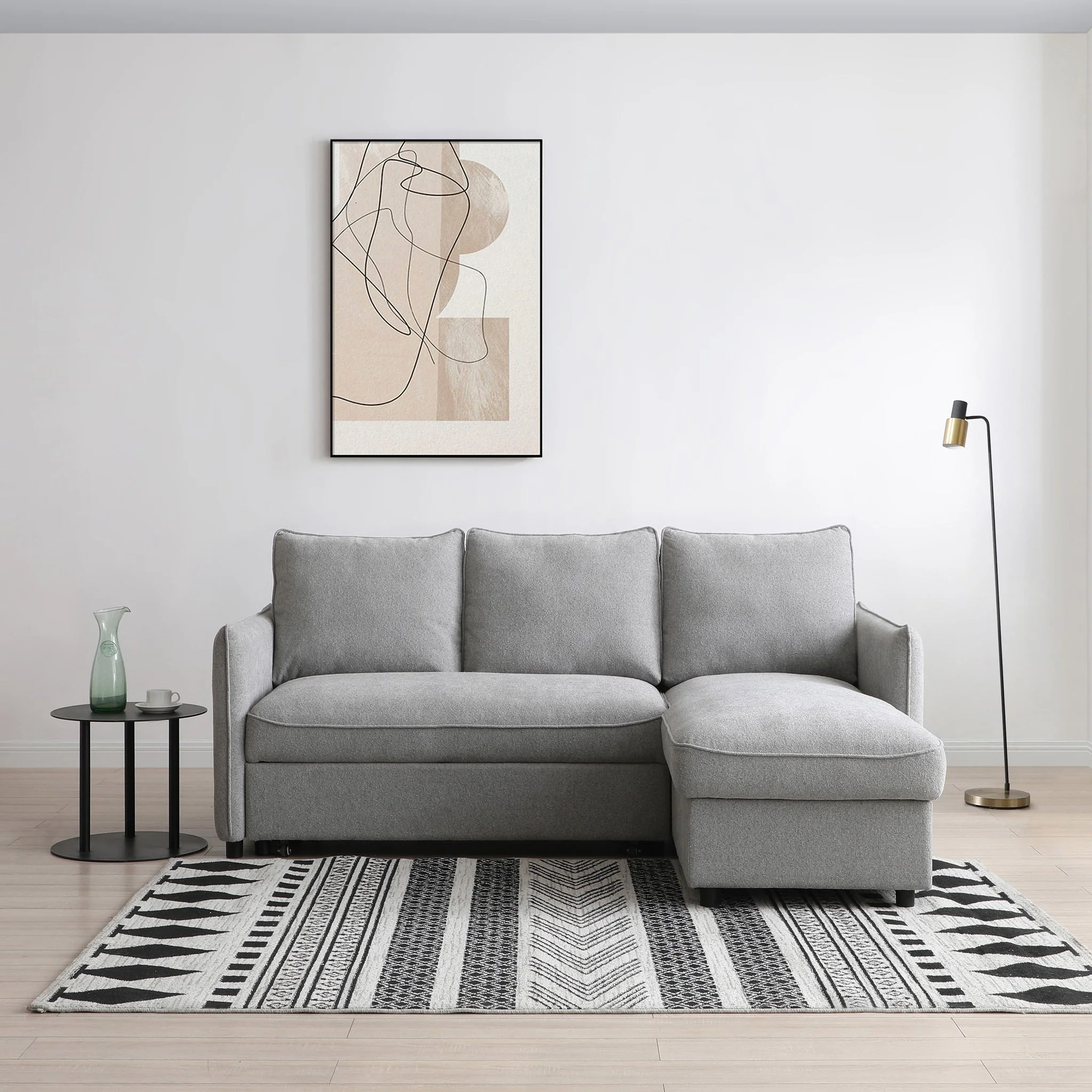 Keya Boucle Pop Up Chaise Sofa Bed - Image 6