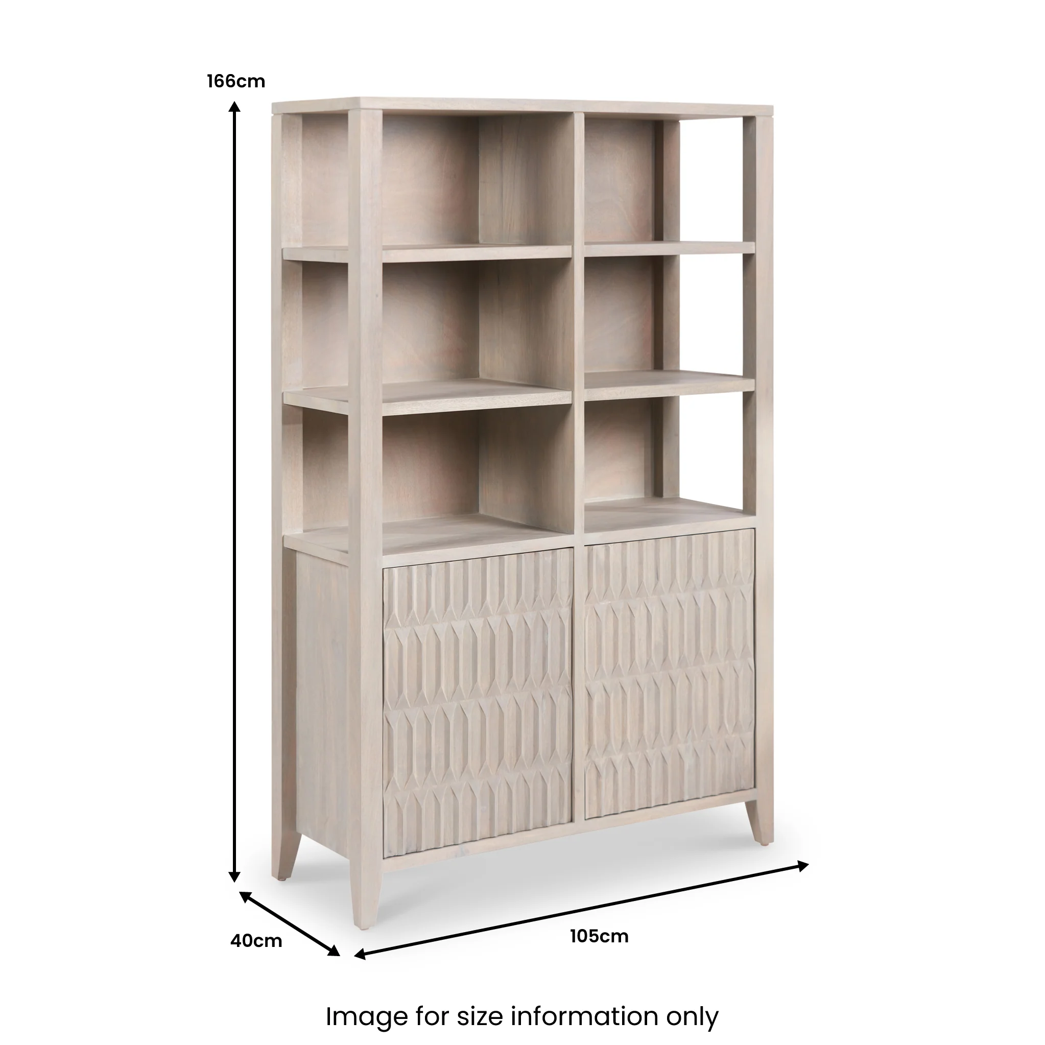 Khao Mango Wood 2 Door Display Cabinet - Image 10