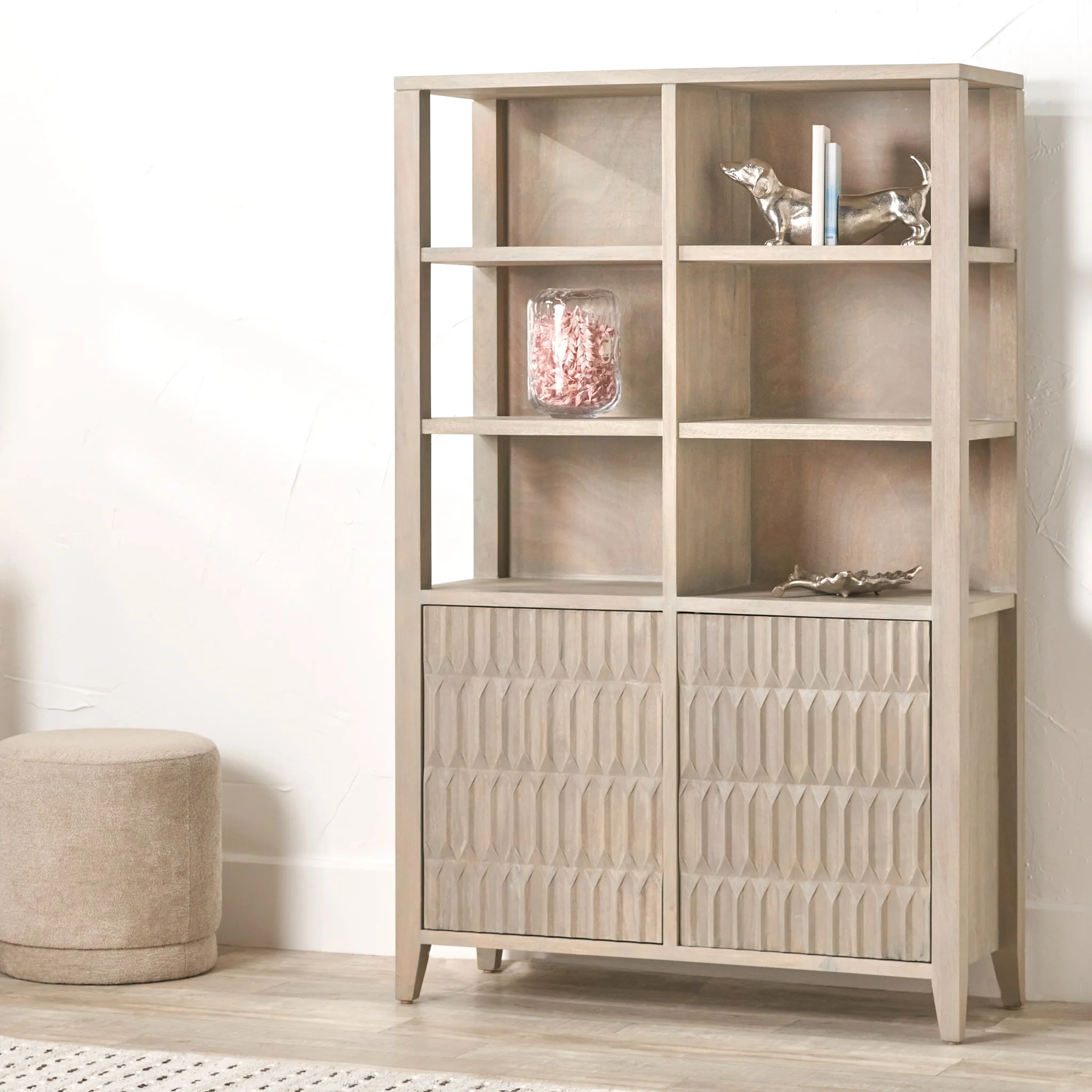 Khao Mango Wood 2 Door Display Cabinet - Image 2