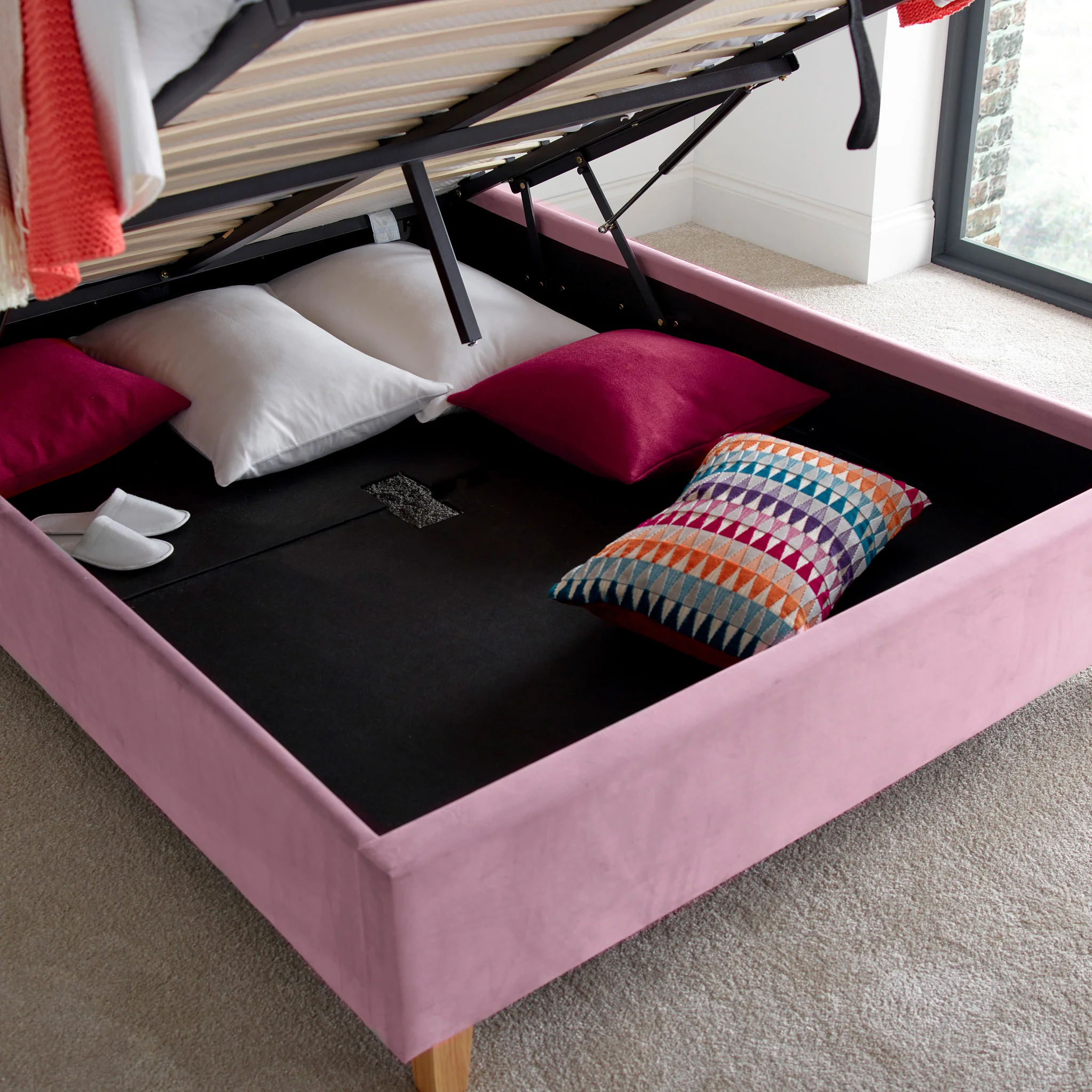 Kia Velvet Ottoman Bed - Image 13