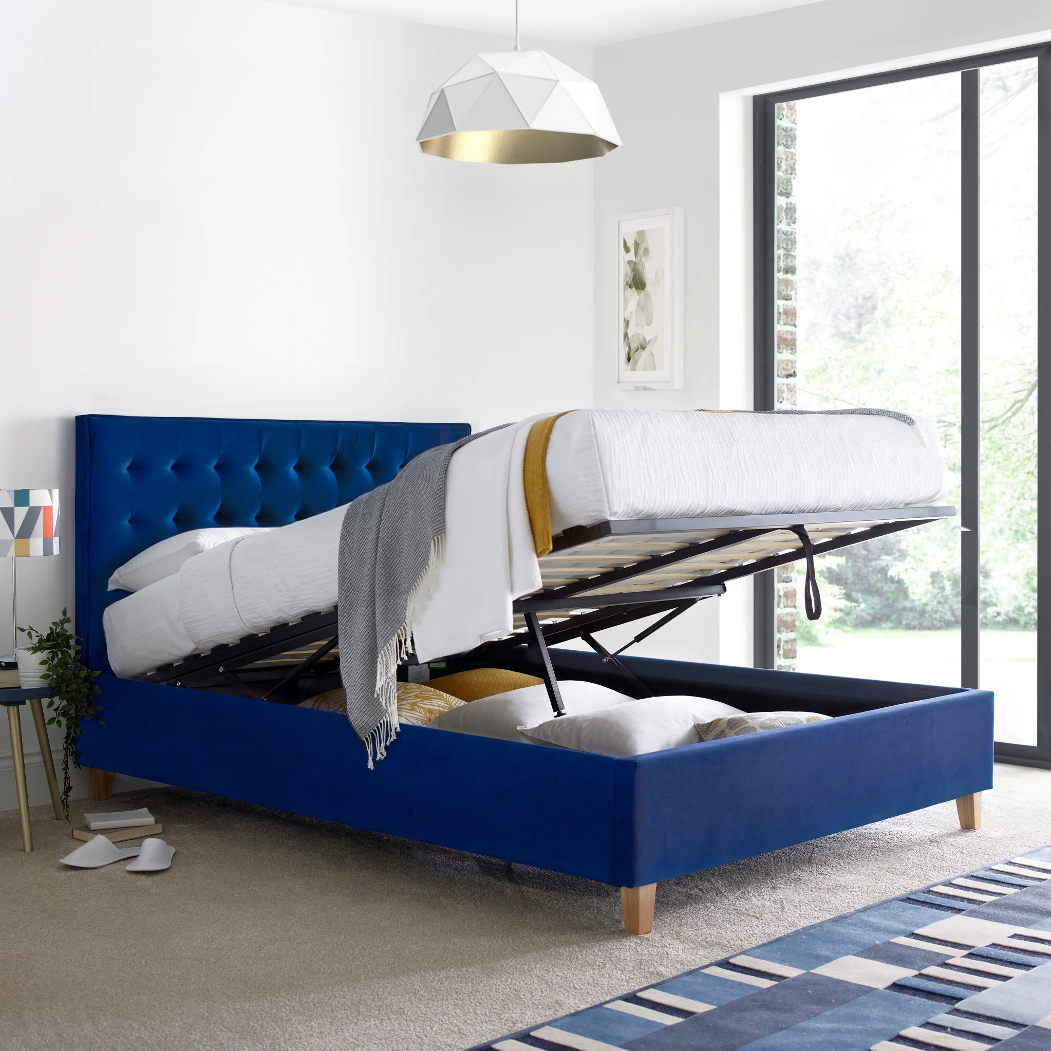 Kia Velvet Ottoman Bed - Image 7
