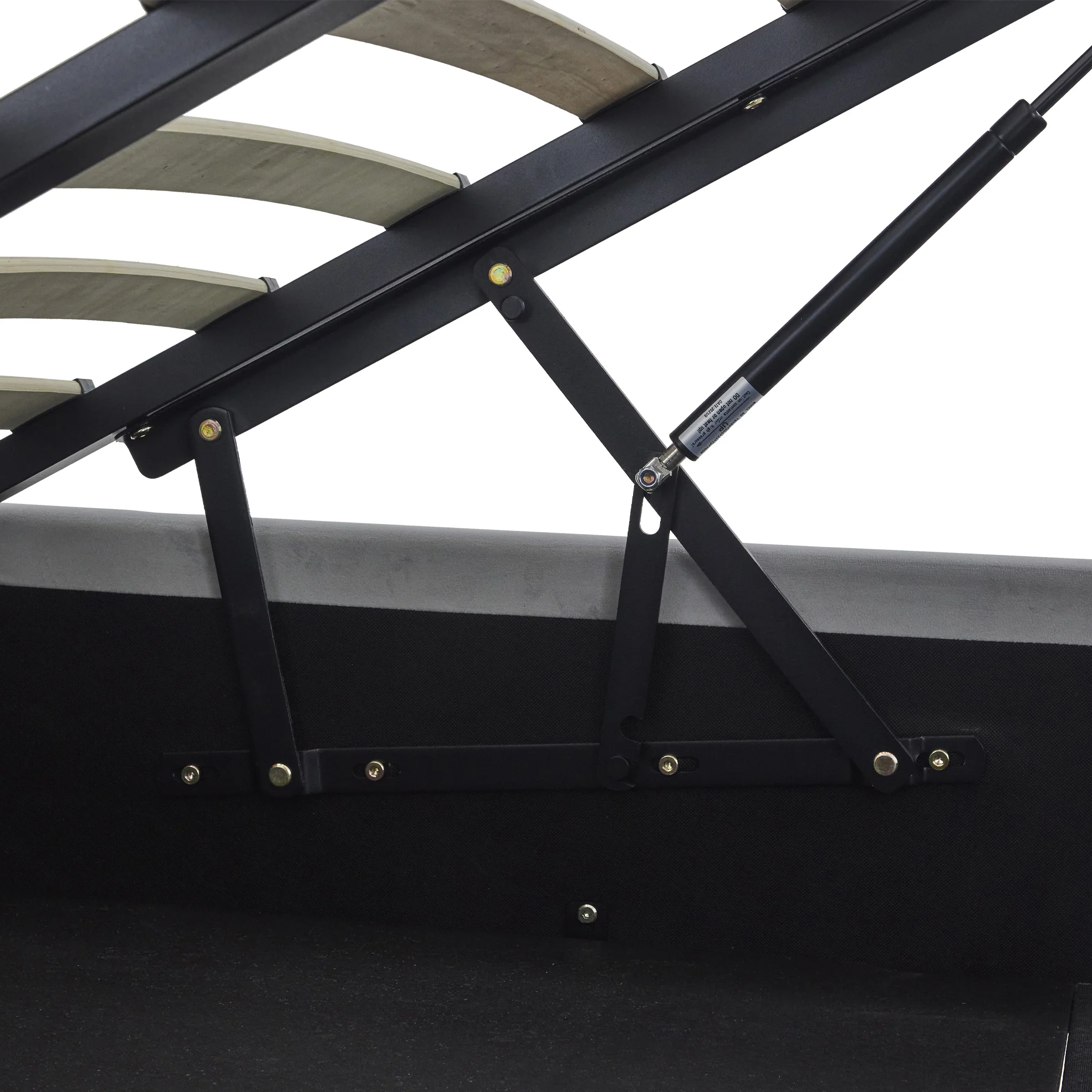 Kia Velvet Ottoman Storage Bed Frame - Image 8