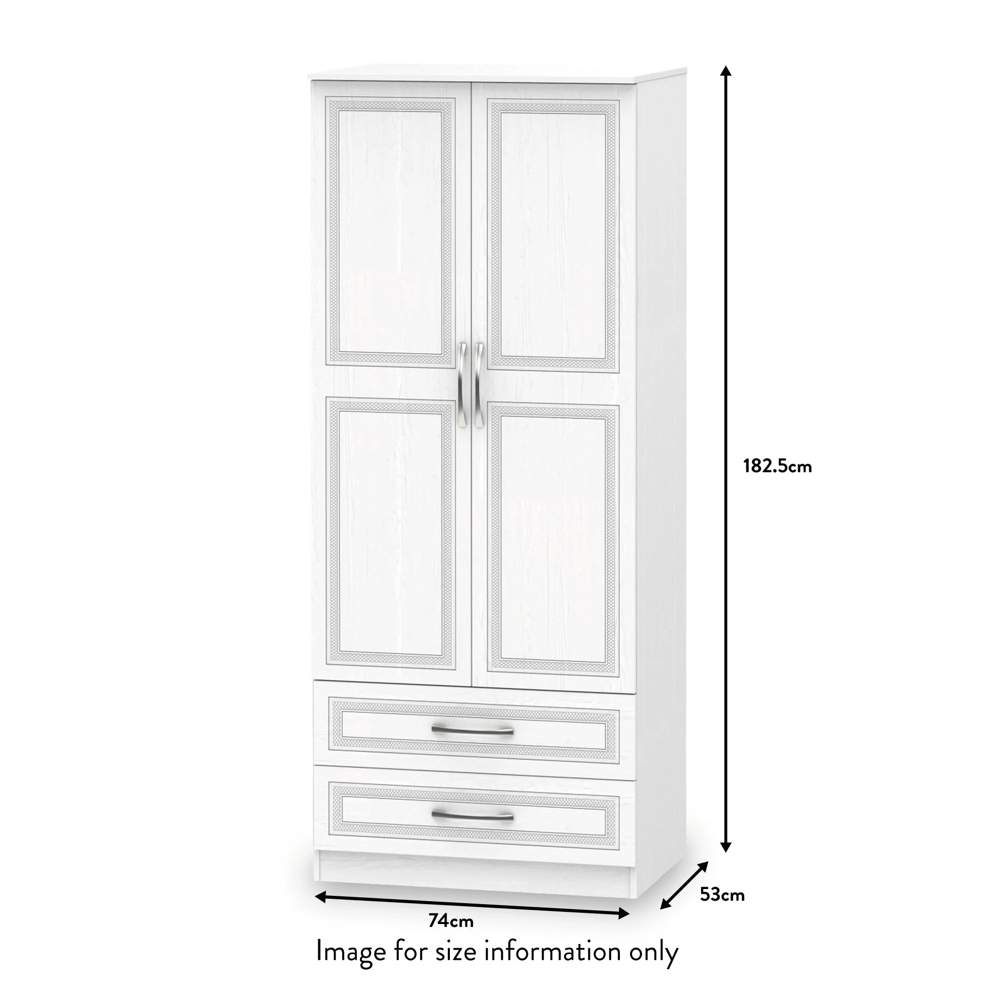 Killgarth 2 Door 2 Drawer Wardrobe - Image 10
